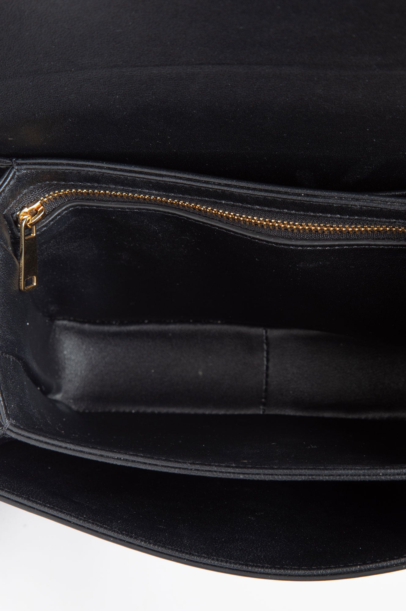 Celine Black Shiny Calfskin Teen Triomphe Bag