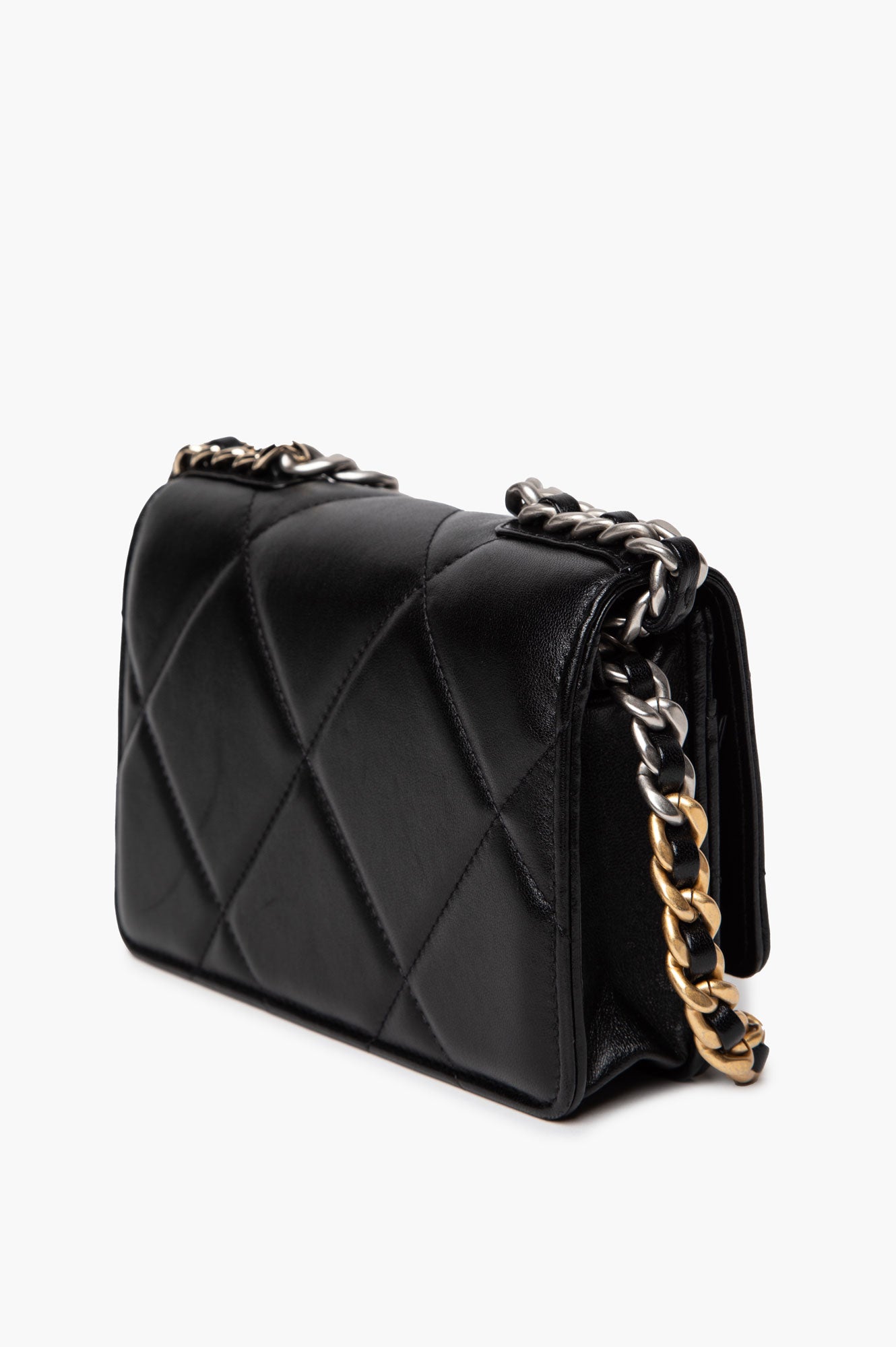 Chanel 19 Black Lamskin WOC Bag