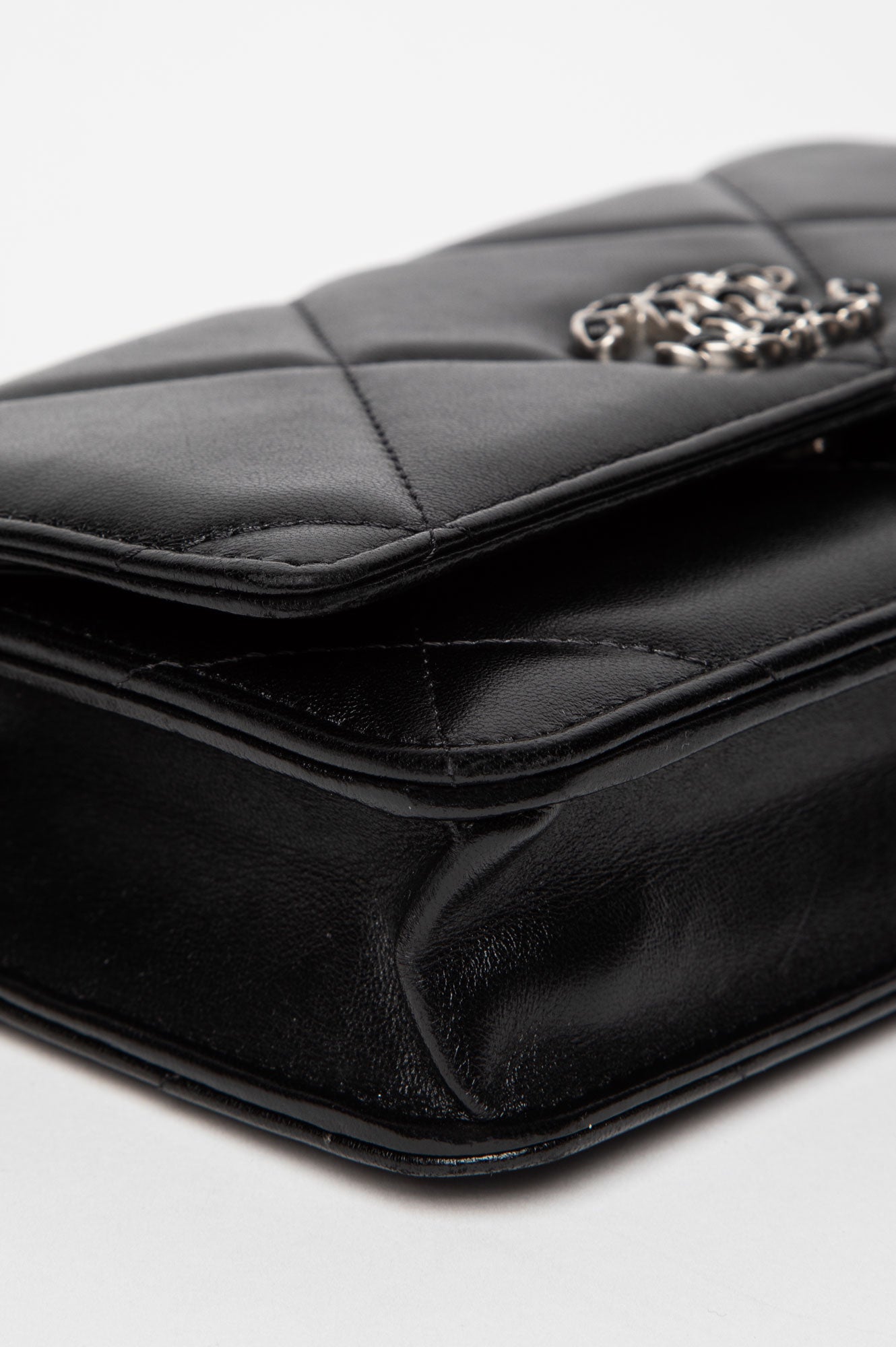 Chanel 19 Black Lamskin WOC Bag