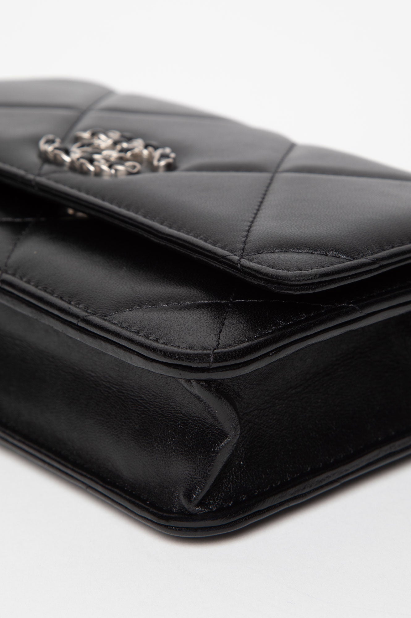 Chanel 19 Black Lamskin WOC Bag
