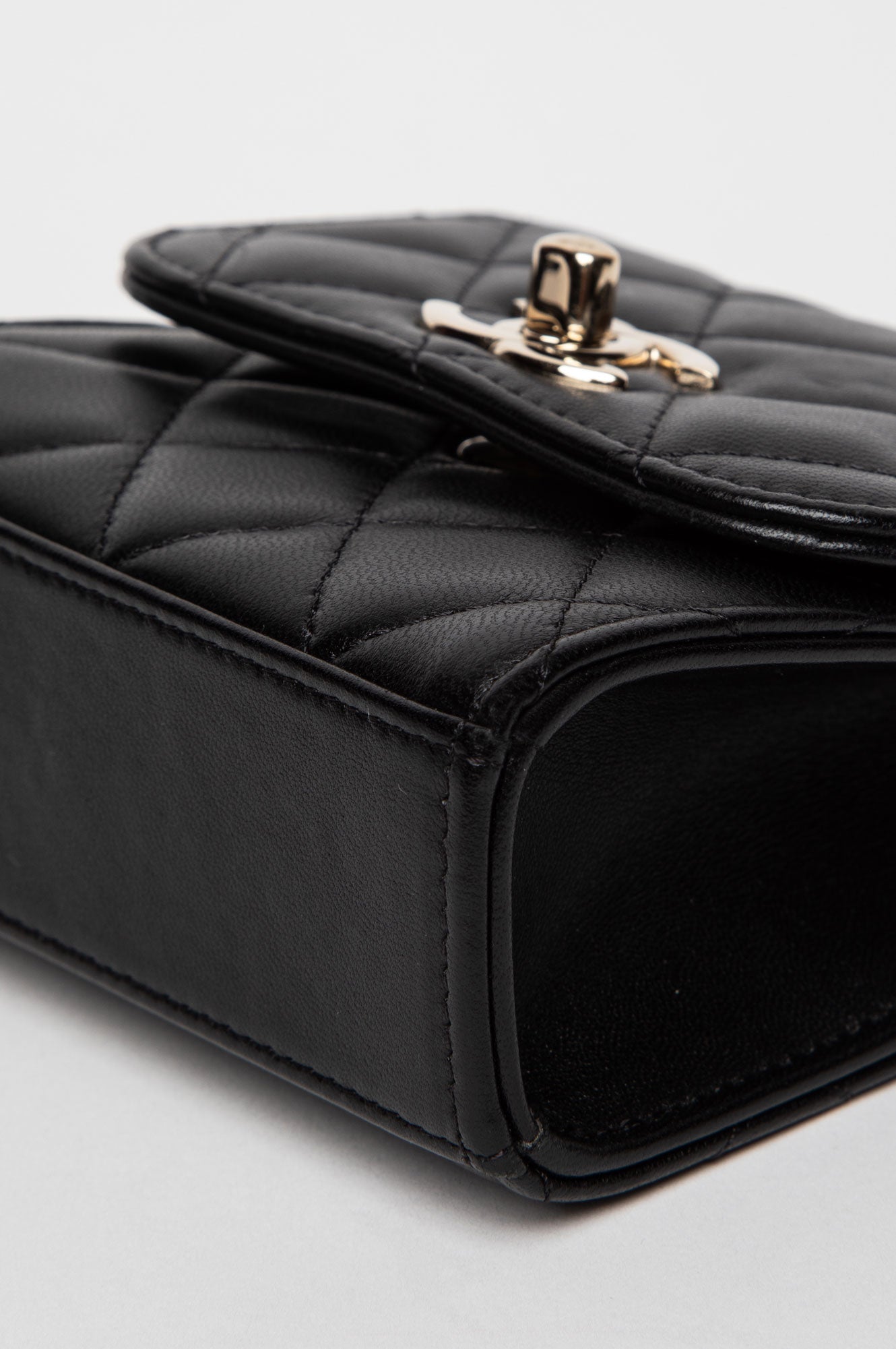 Chanel Black Mini Lamskin Square Bag