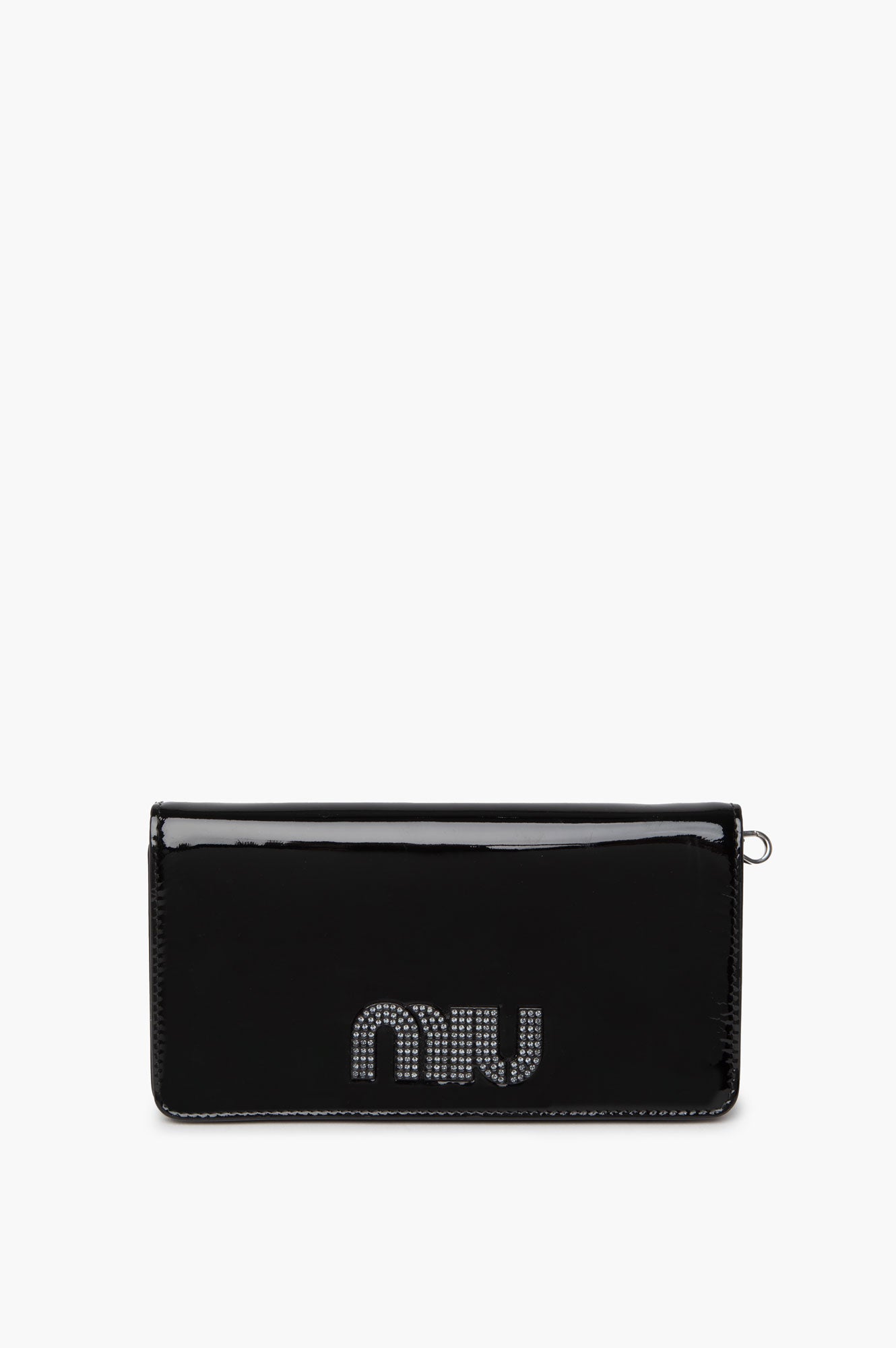 Miu Miu Black Patent WOC with Logo
