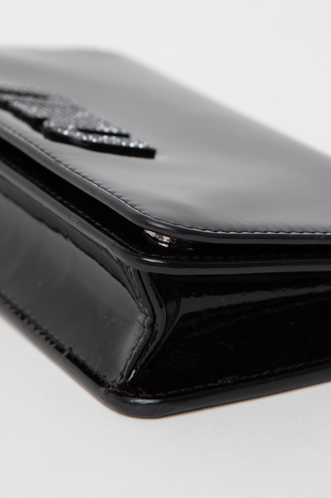 Miu Miu Black Patent WOC with Logo