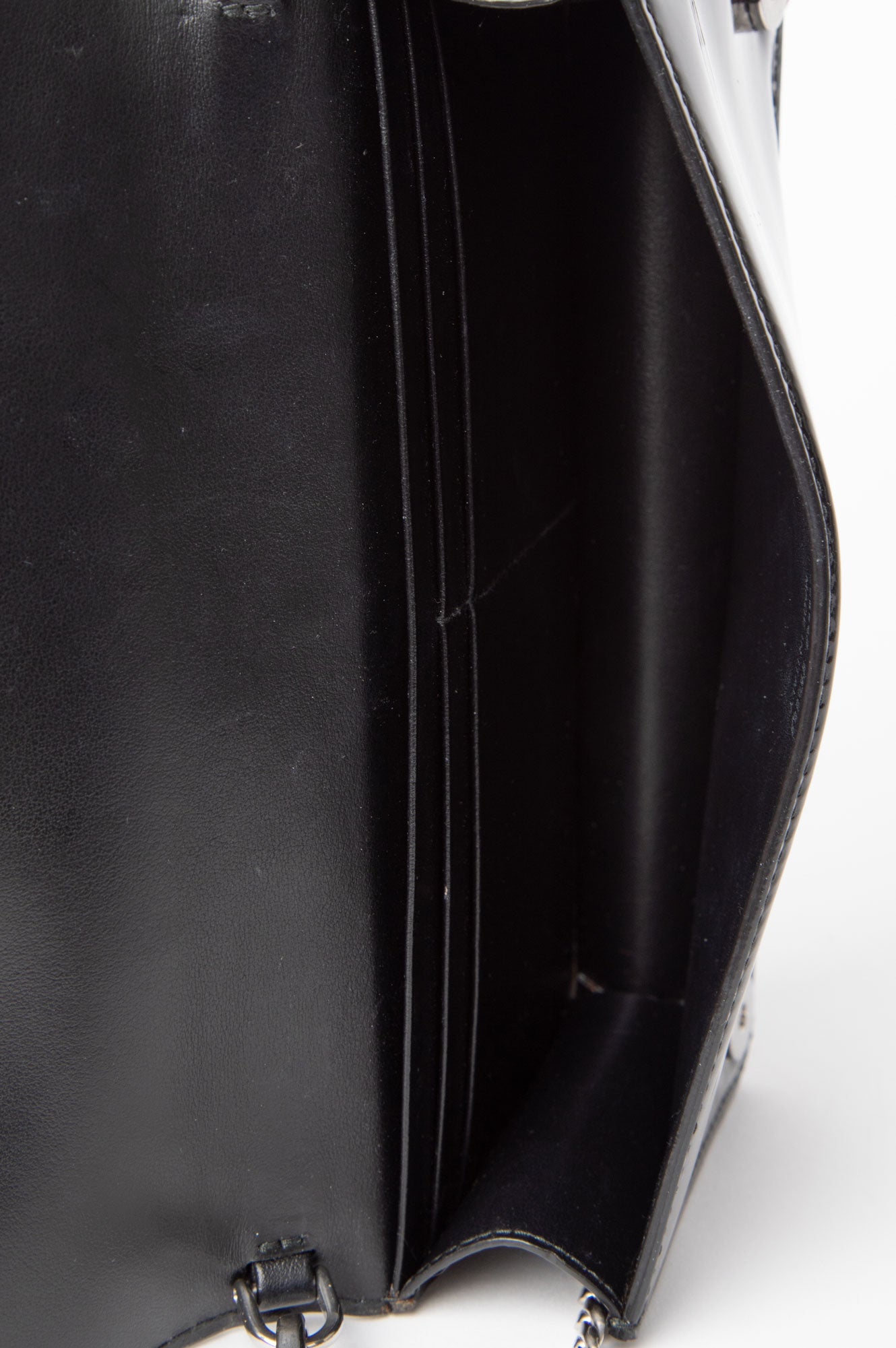 Miu Miu Black Patent WOC with Logo