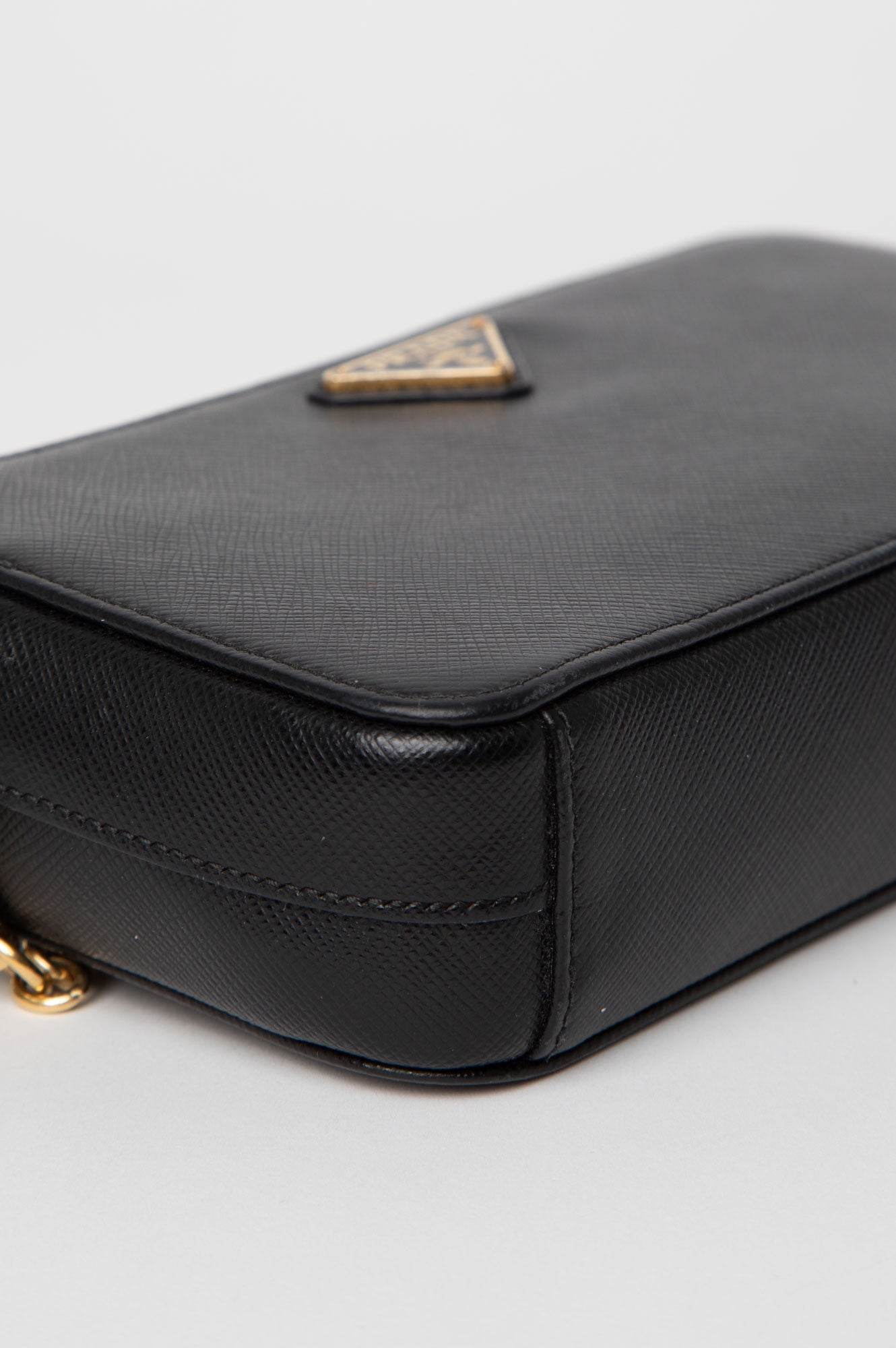Prada Black Saffiano Mini Bandoliera Bag