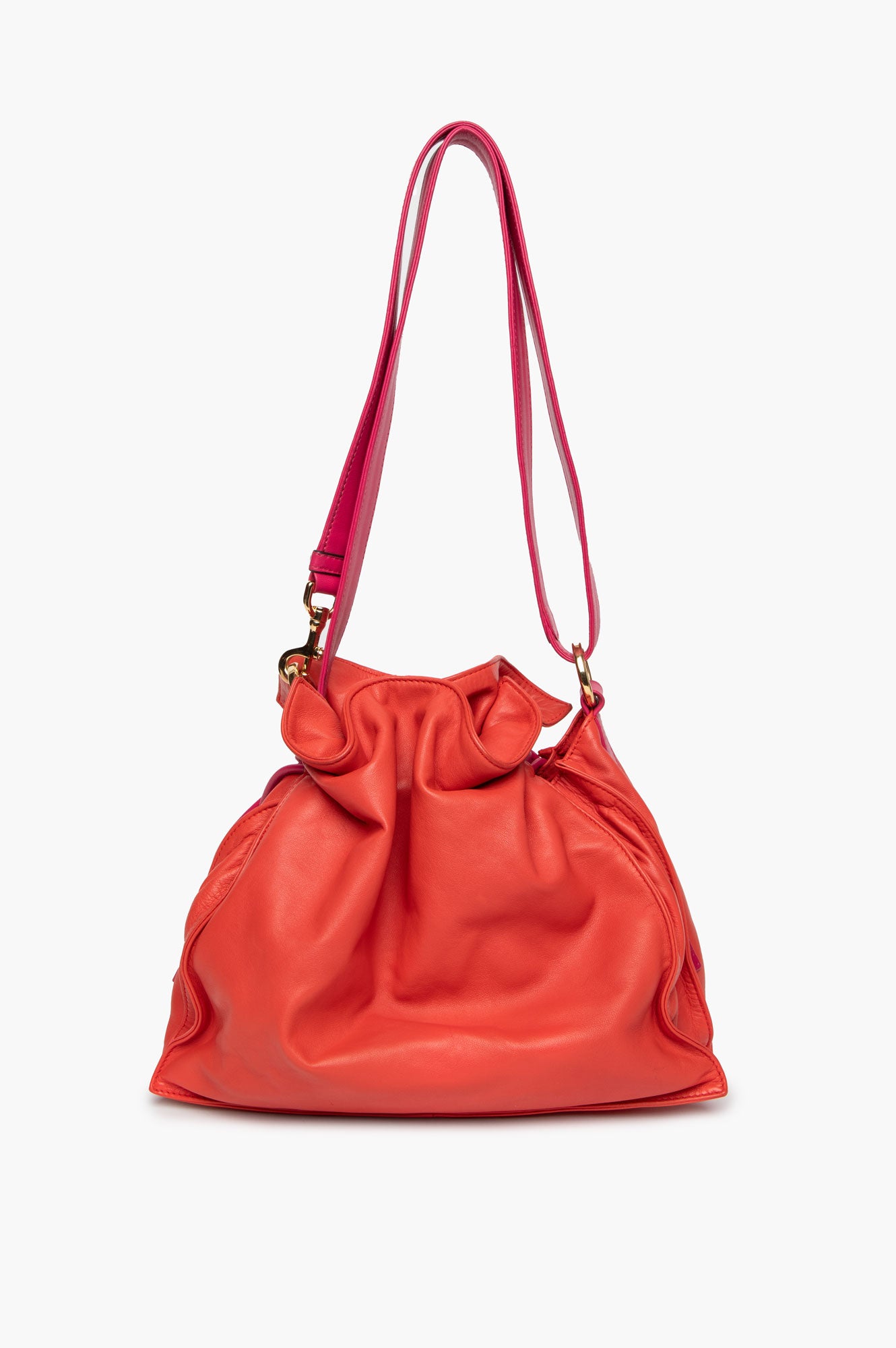 Loewe Coral/Magenta Nappa Leather Flamenco 30 Tassel Bag
