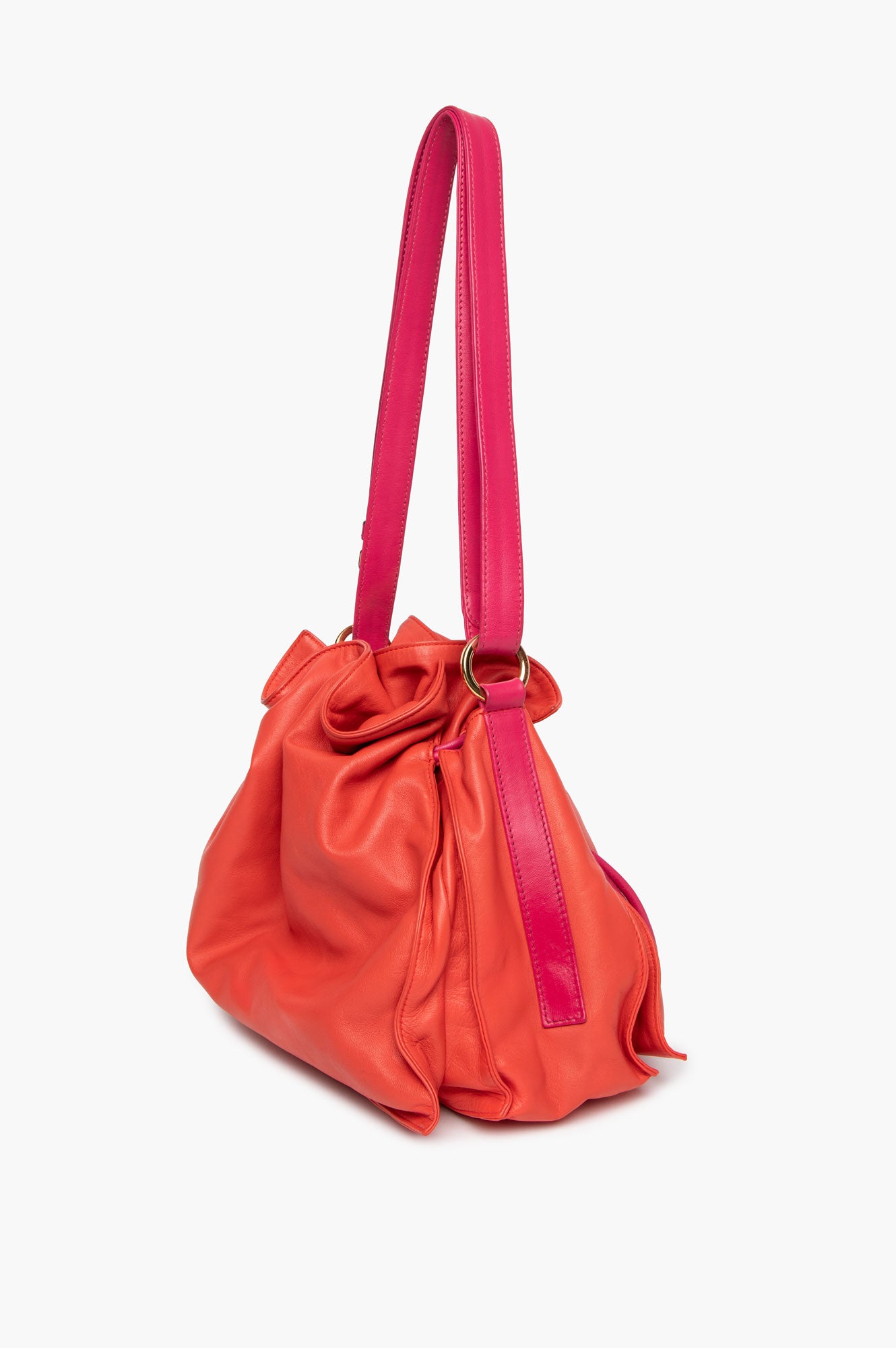 Loewe Coral/Magenta Nappa Leather Flamenco 30 Tassel Bag