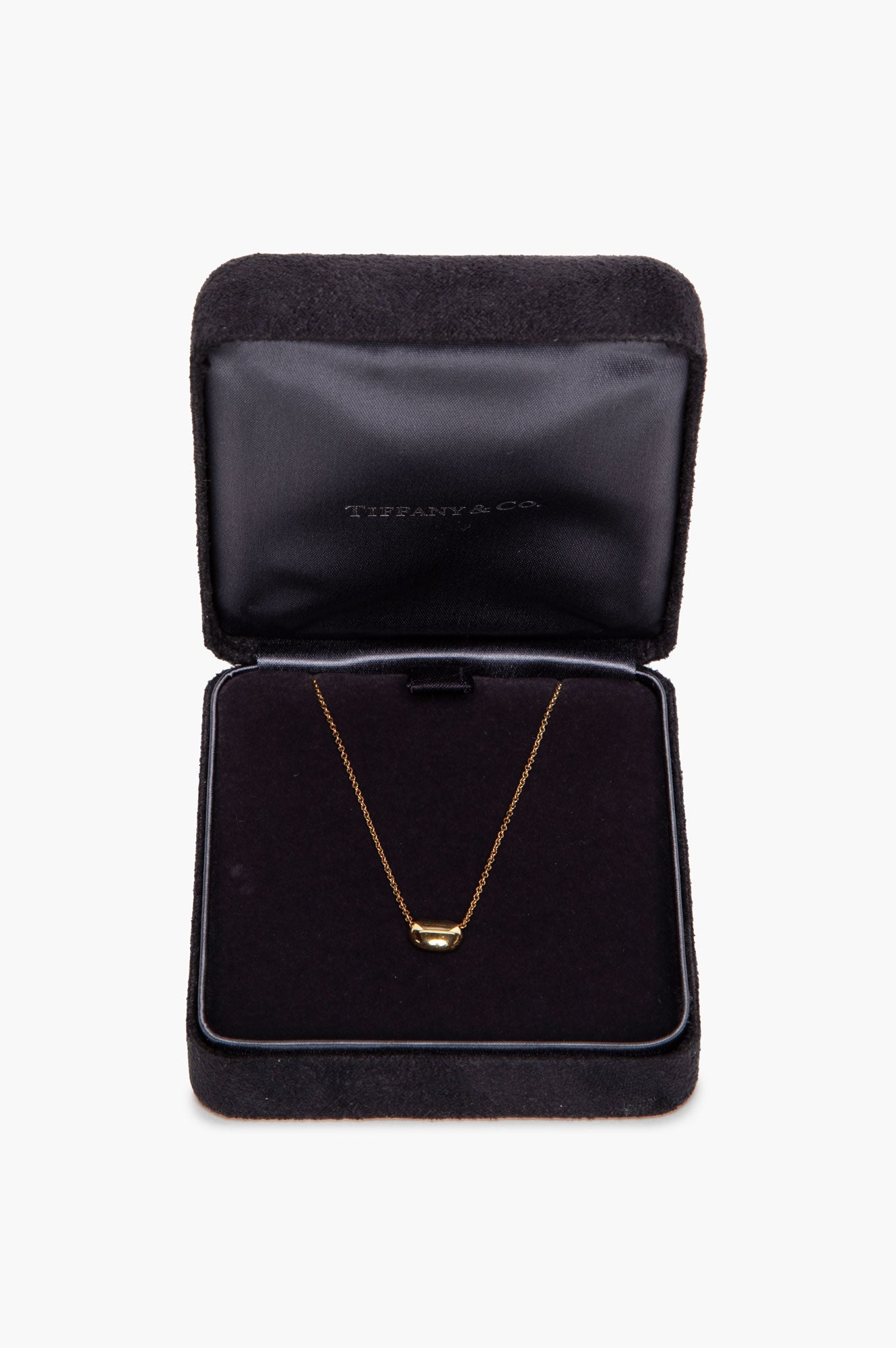 Tiffany & Co. 9mm 18k Gold Elsa Peretti Bean Design Pendant Necklace