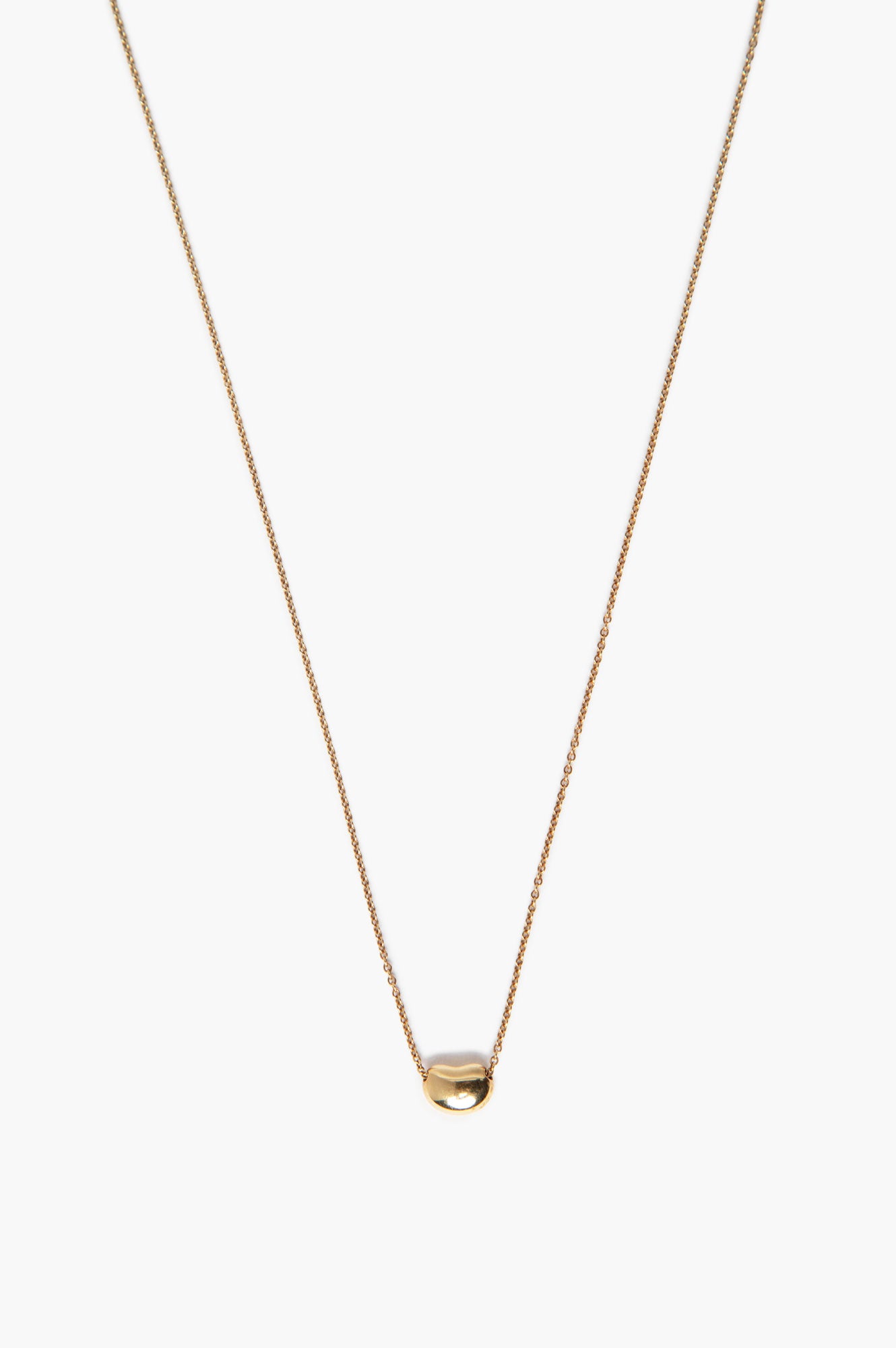 Tiffany & Co. 9mm 18k Gold Elsa Peretti Bean Design Pendant Necklace