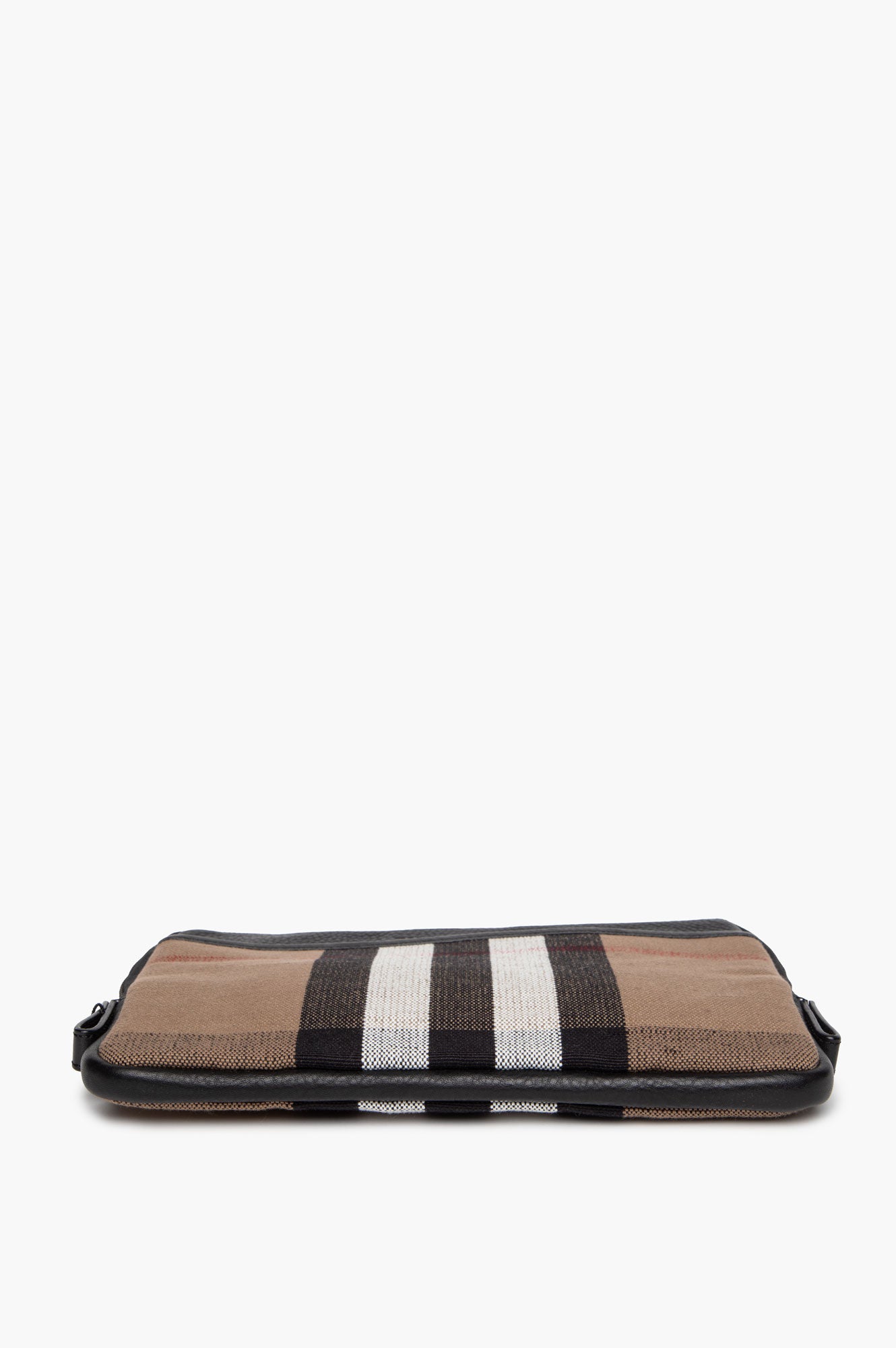 Burberry Tan/Black Canvas House Check iPad Pouch