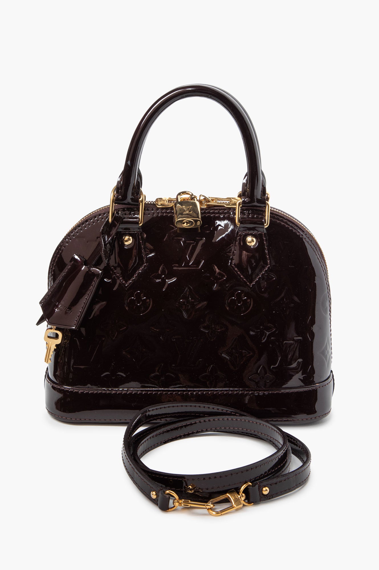 Louis Vuitton Monogram Amarante Vernis Alma BB