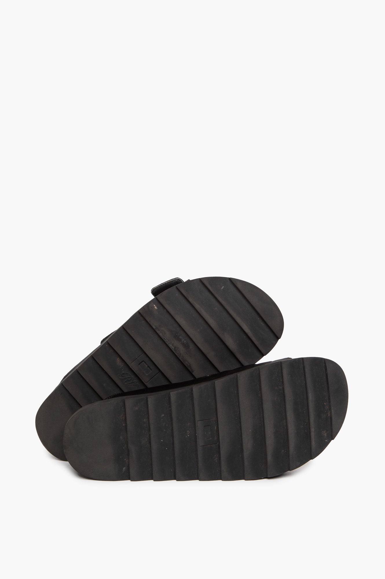 Roger Vivier Black Slidy Viv Leather Mules Size 37