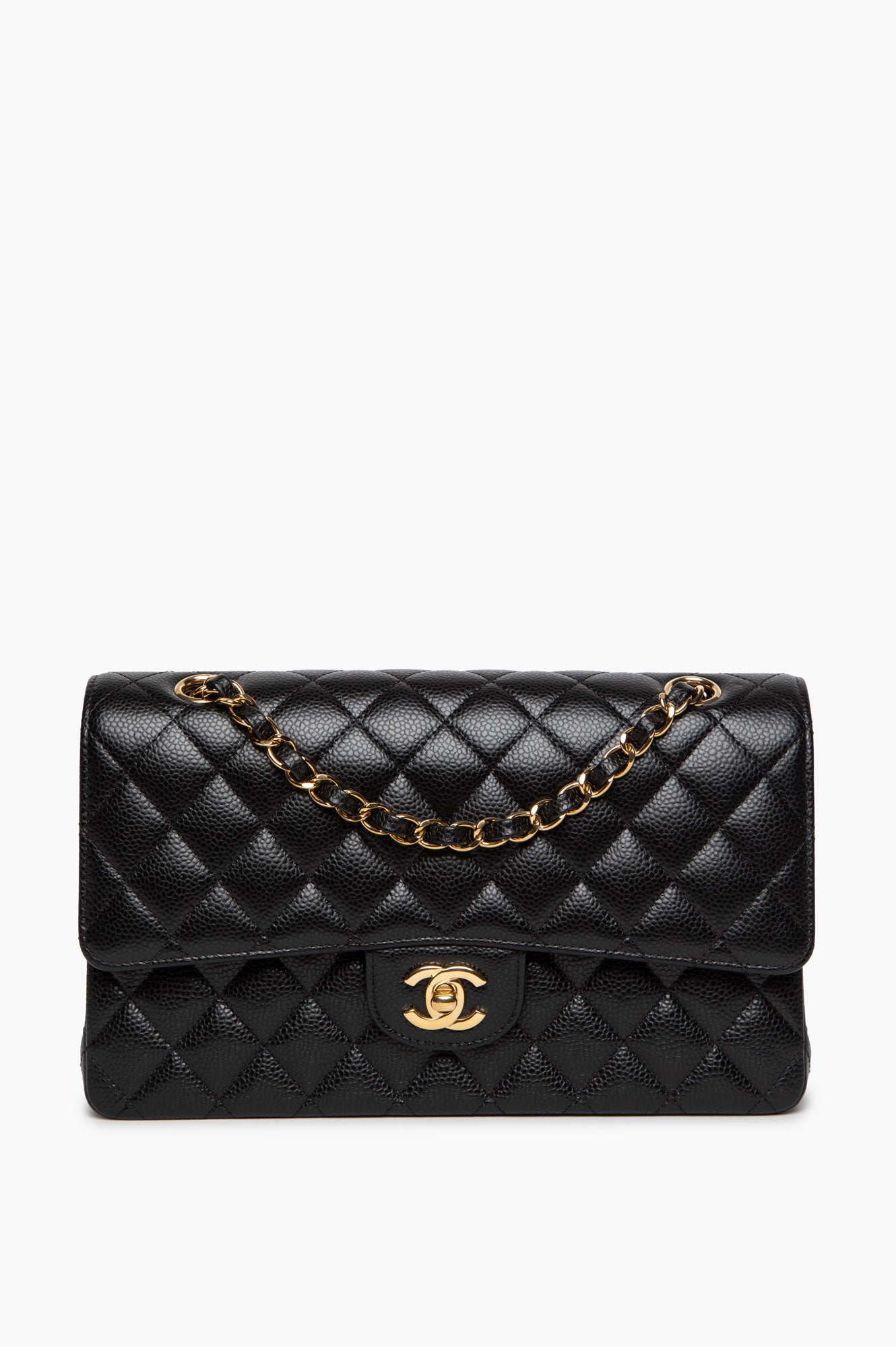 Chanel Black Caviar Medium Classic Flap Bag 2024