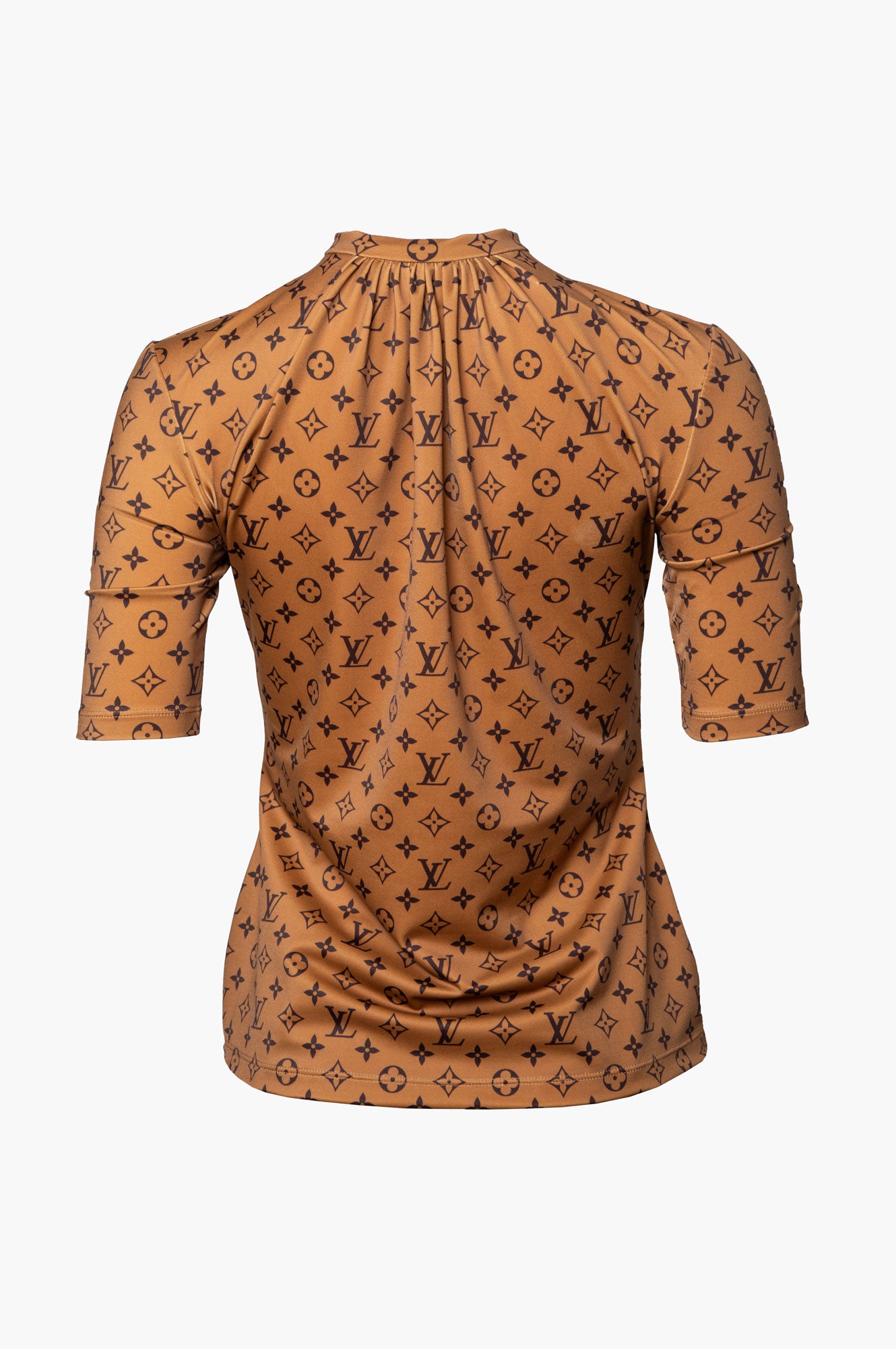 Louis Vuitton Brown Monogram Jersey Top Size XS