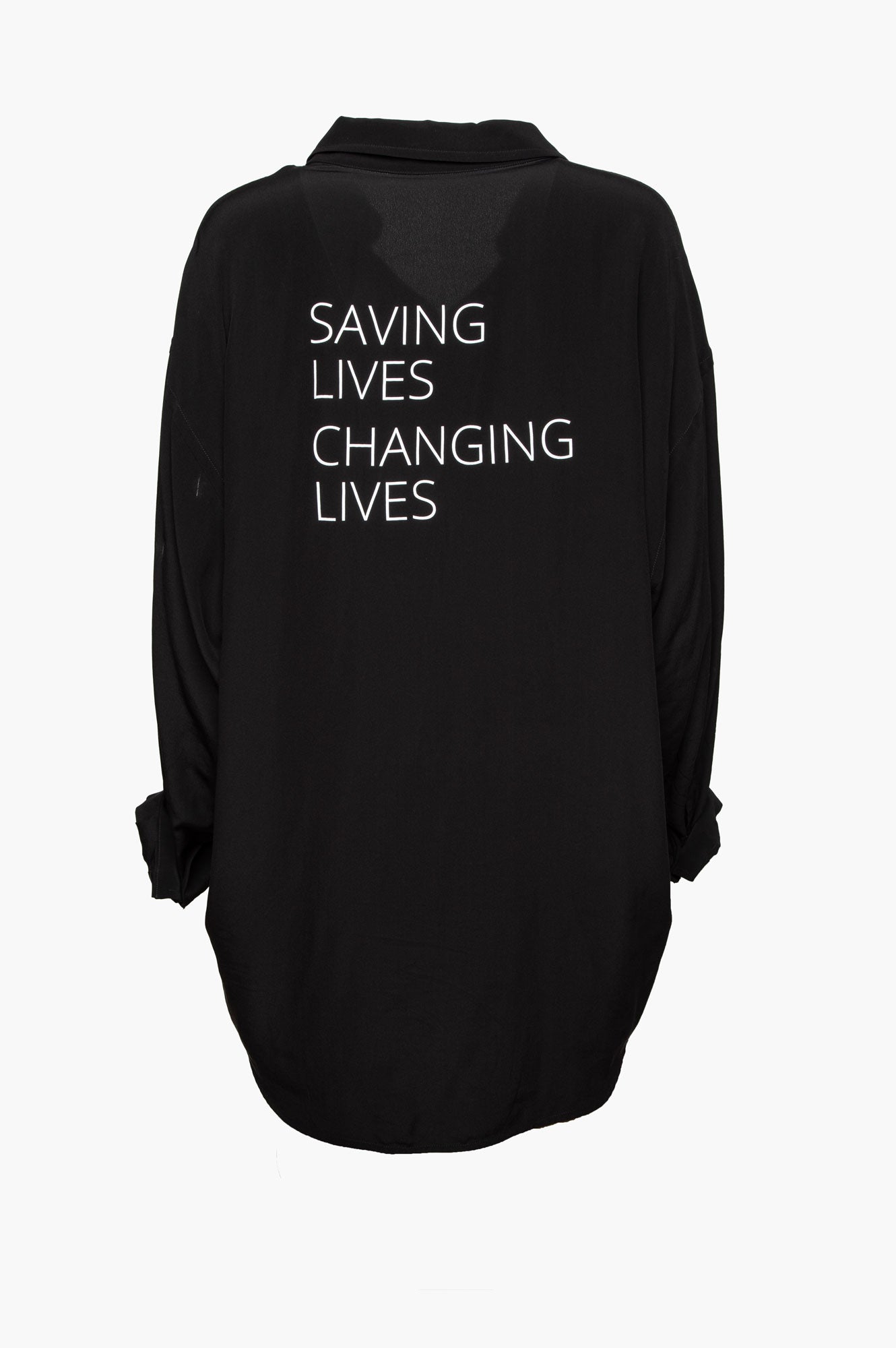 Balenciaga Black WFP Oversized Silk Shirt