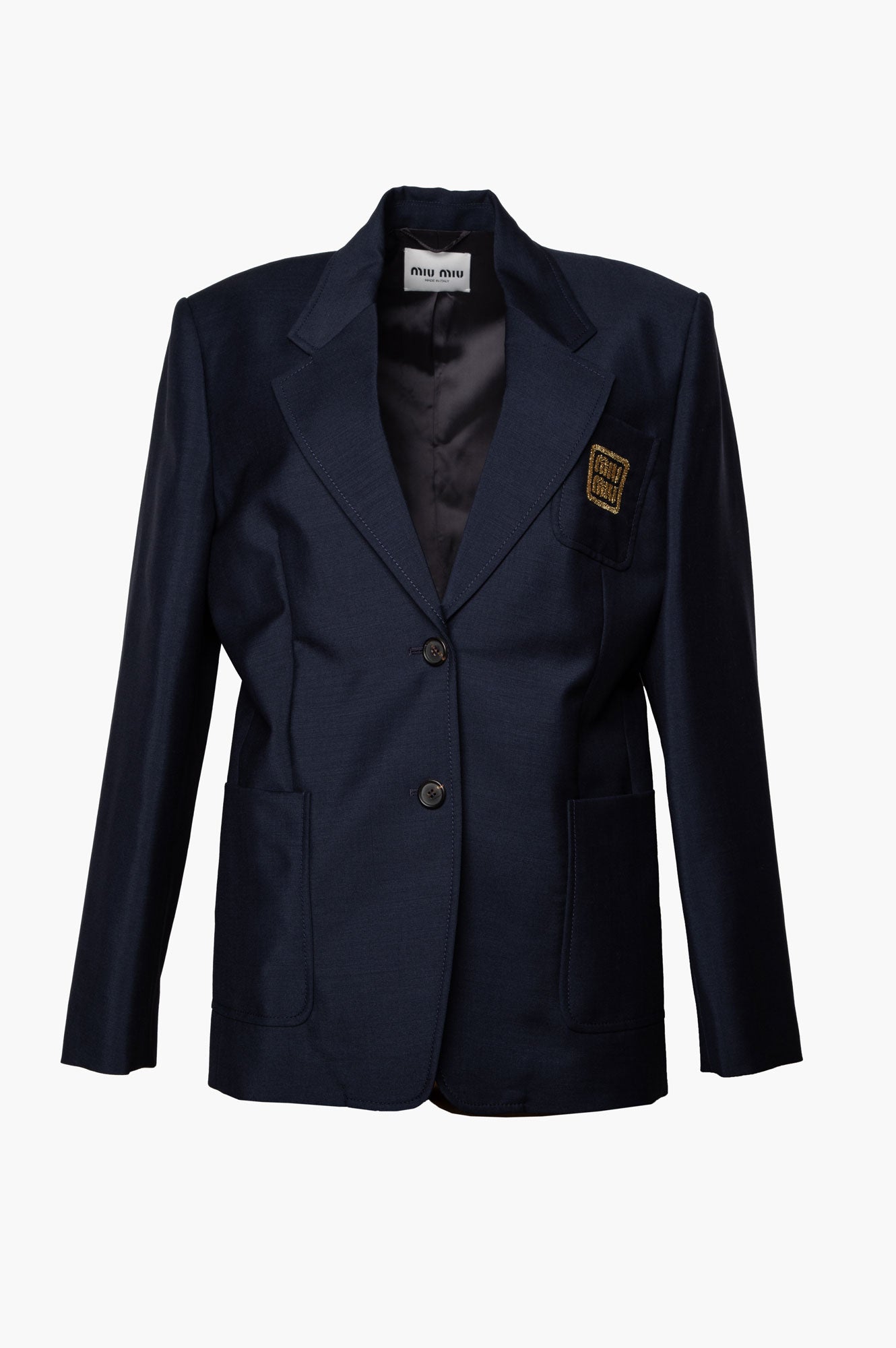 Miu Miu Blue Uniform Coat 38