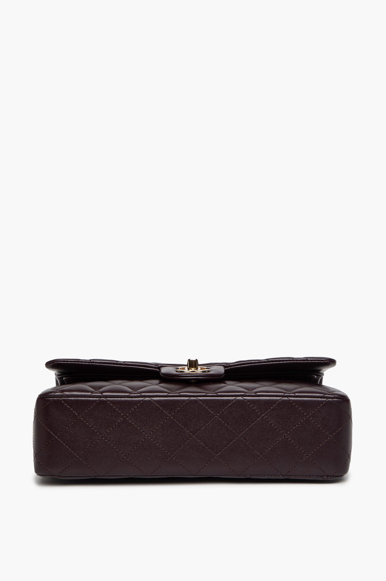 Chanel Dark Aubergine Calfskin Medium Classic Flap Bag 2025