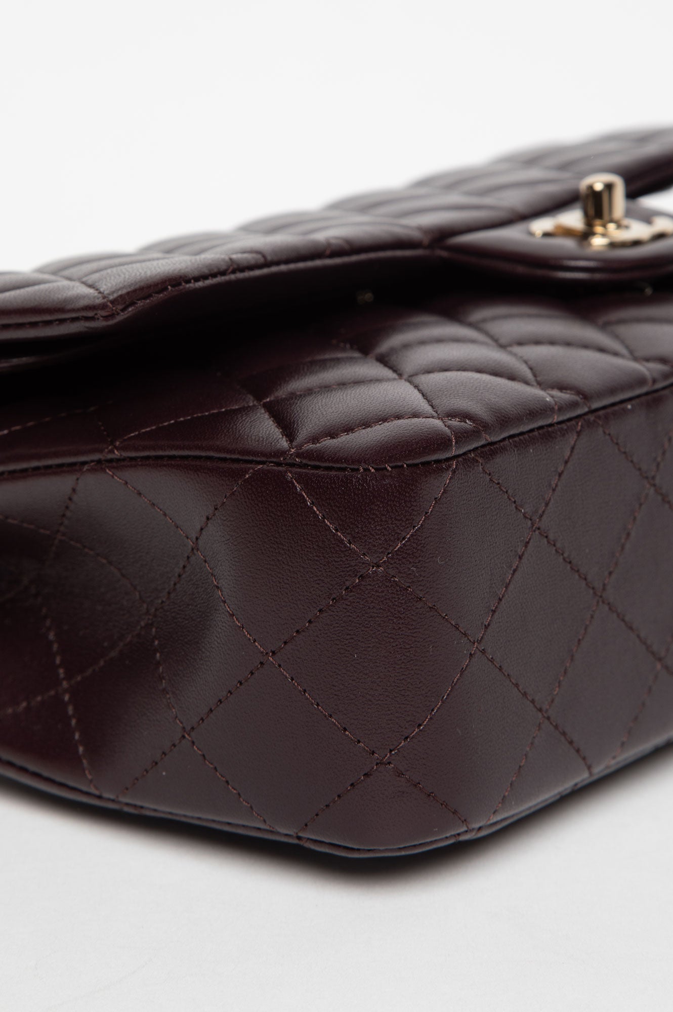 Chanel Dark Aubergine Calfskin Medium Classic Flap Bag 2025