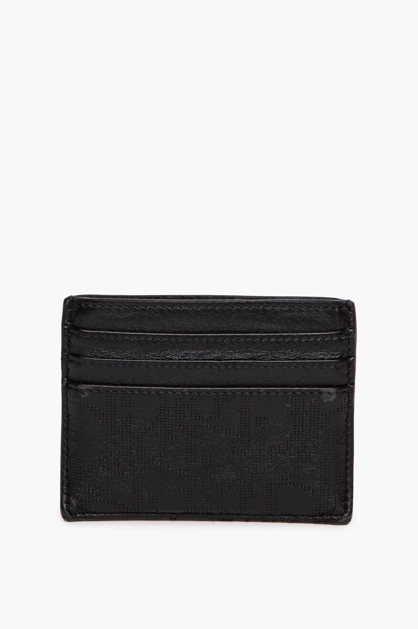 Christian Dior Black Oblique Galaxy Perforated Leather Cardholder