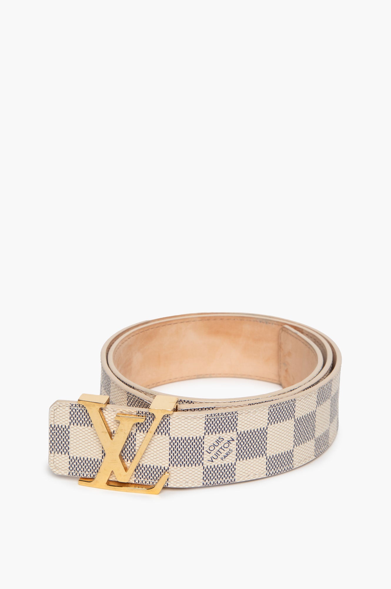 Louis Vuitton Damier Azur LV Initial Belt Size 85
