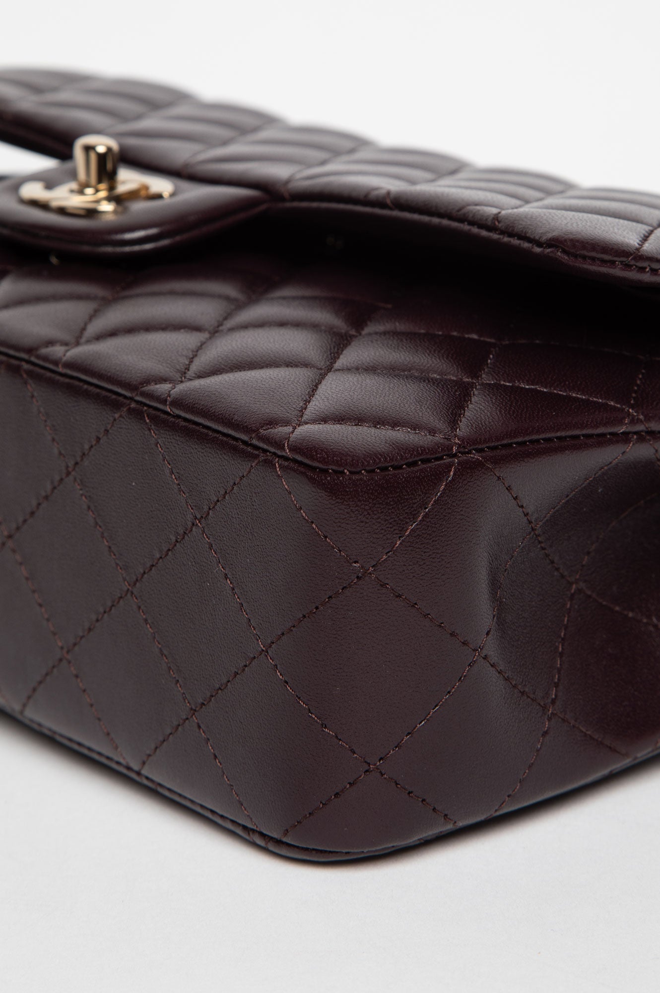 Chanel Dark Aubergine Calfskin Medium Classic Flap Bag 2025