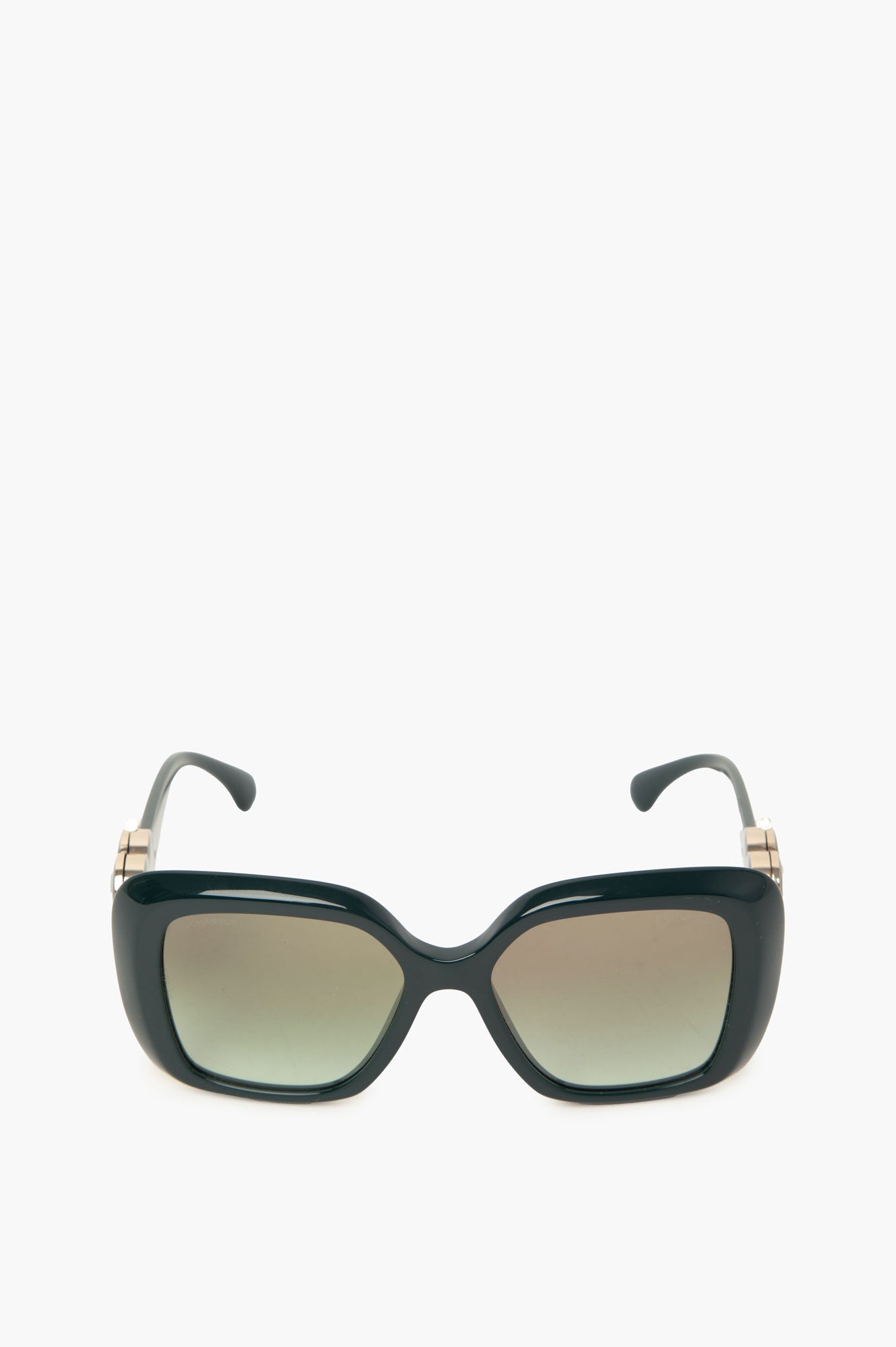 Chanel Green Square Gradient Sunglasses