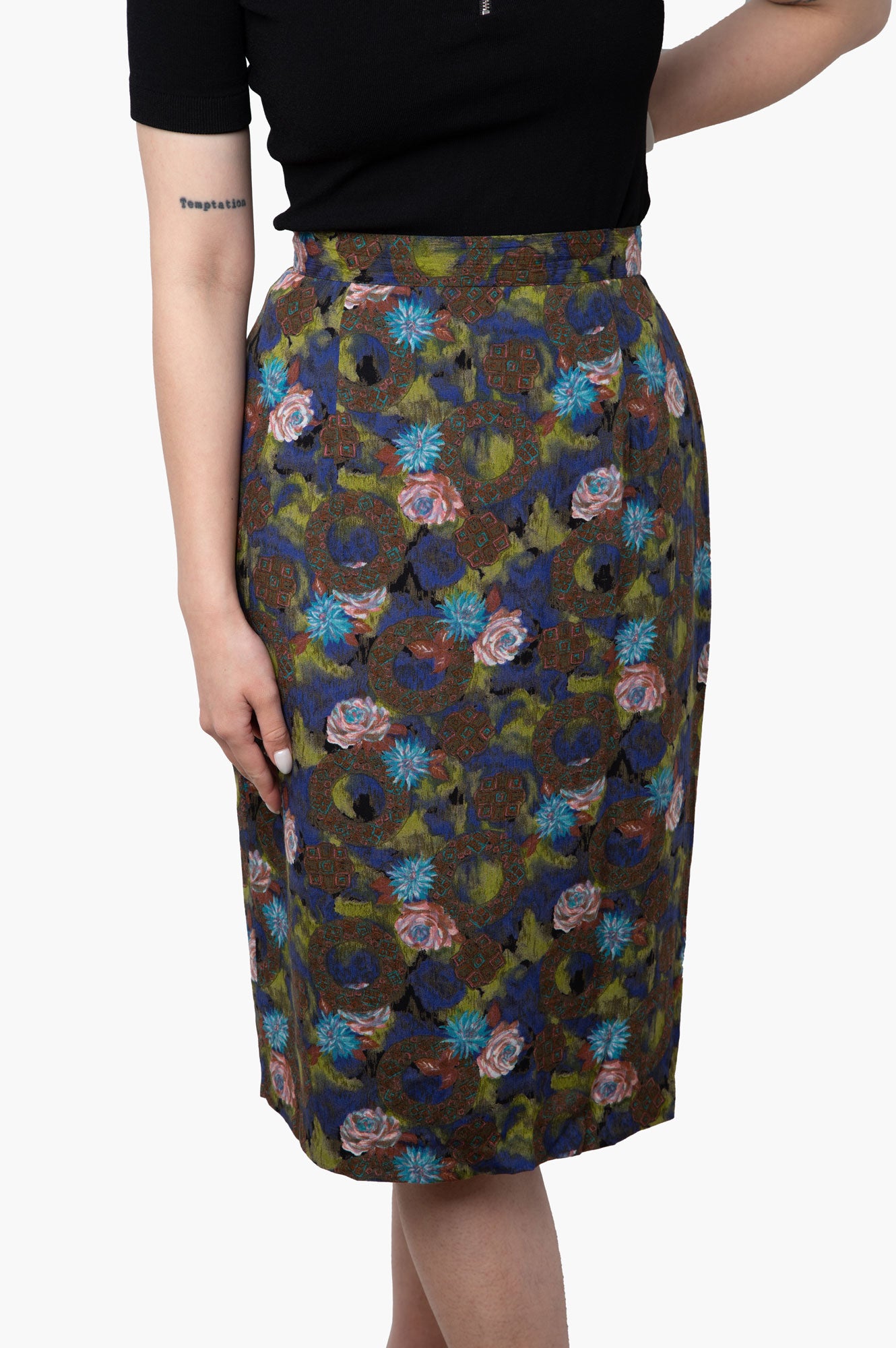 Albert Shu Floral Print Skirt M