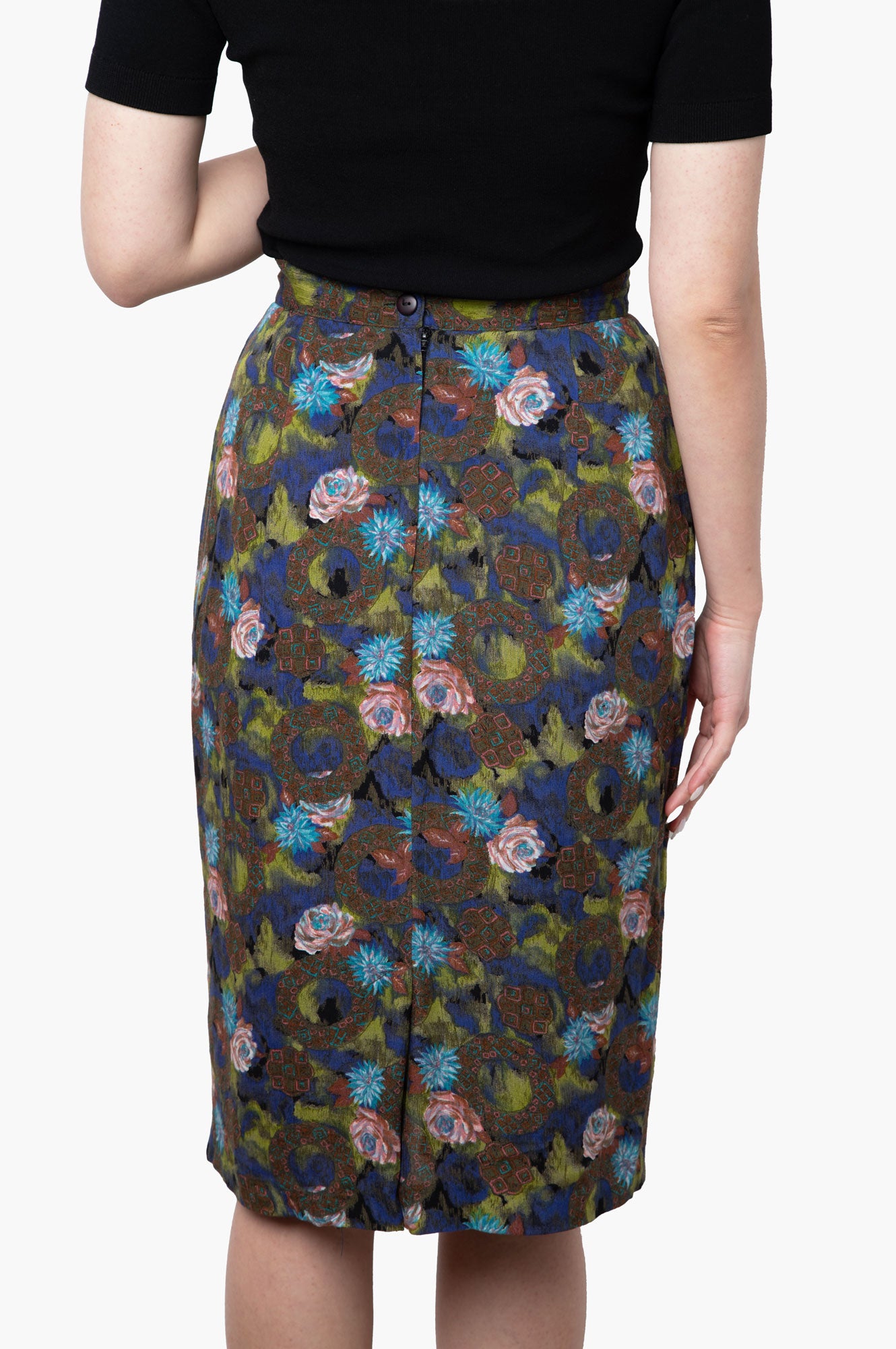 Albert Shu Floral Print Skirt M