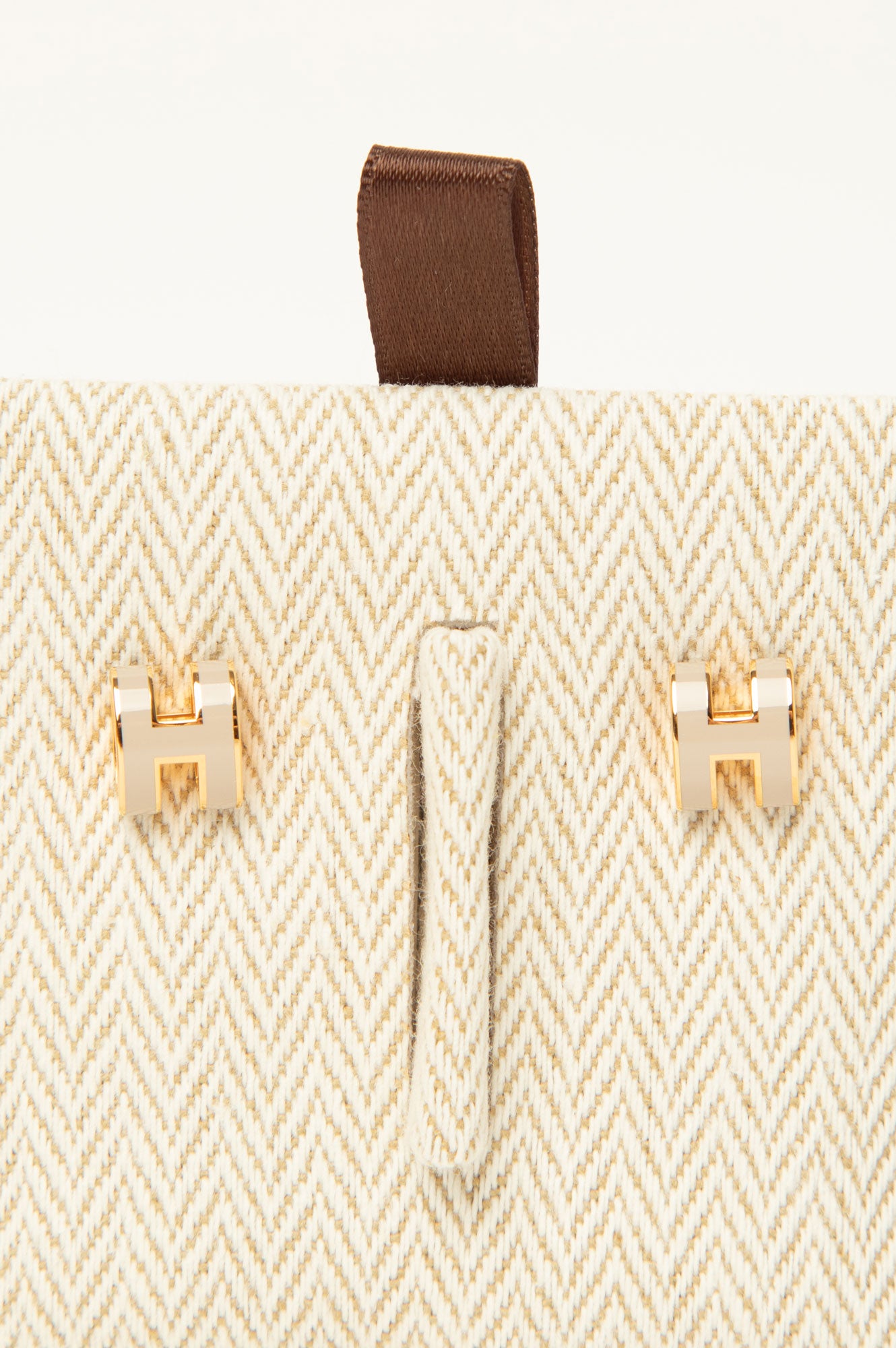 Hermes Pop H Earrings Gold/Cream