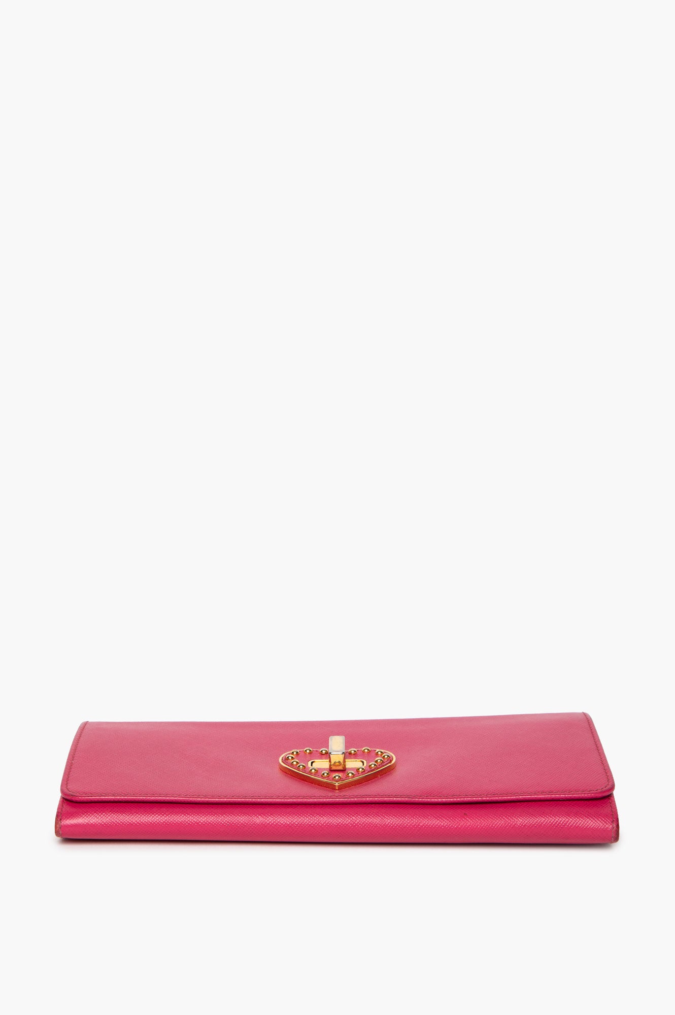 Prada Pink Heart Long Wallet
