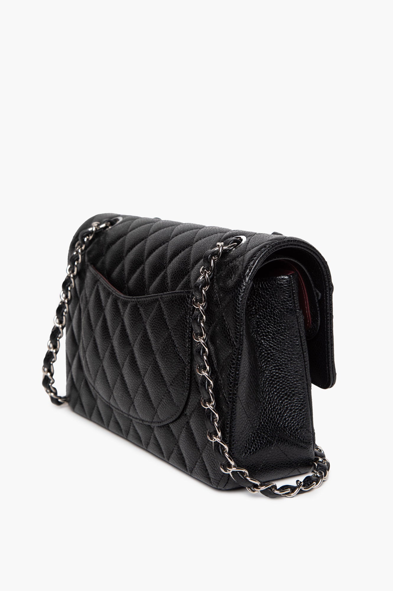 Chanel Black Caviar Medium Double Flap Bag SHW