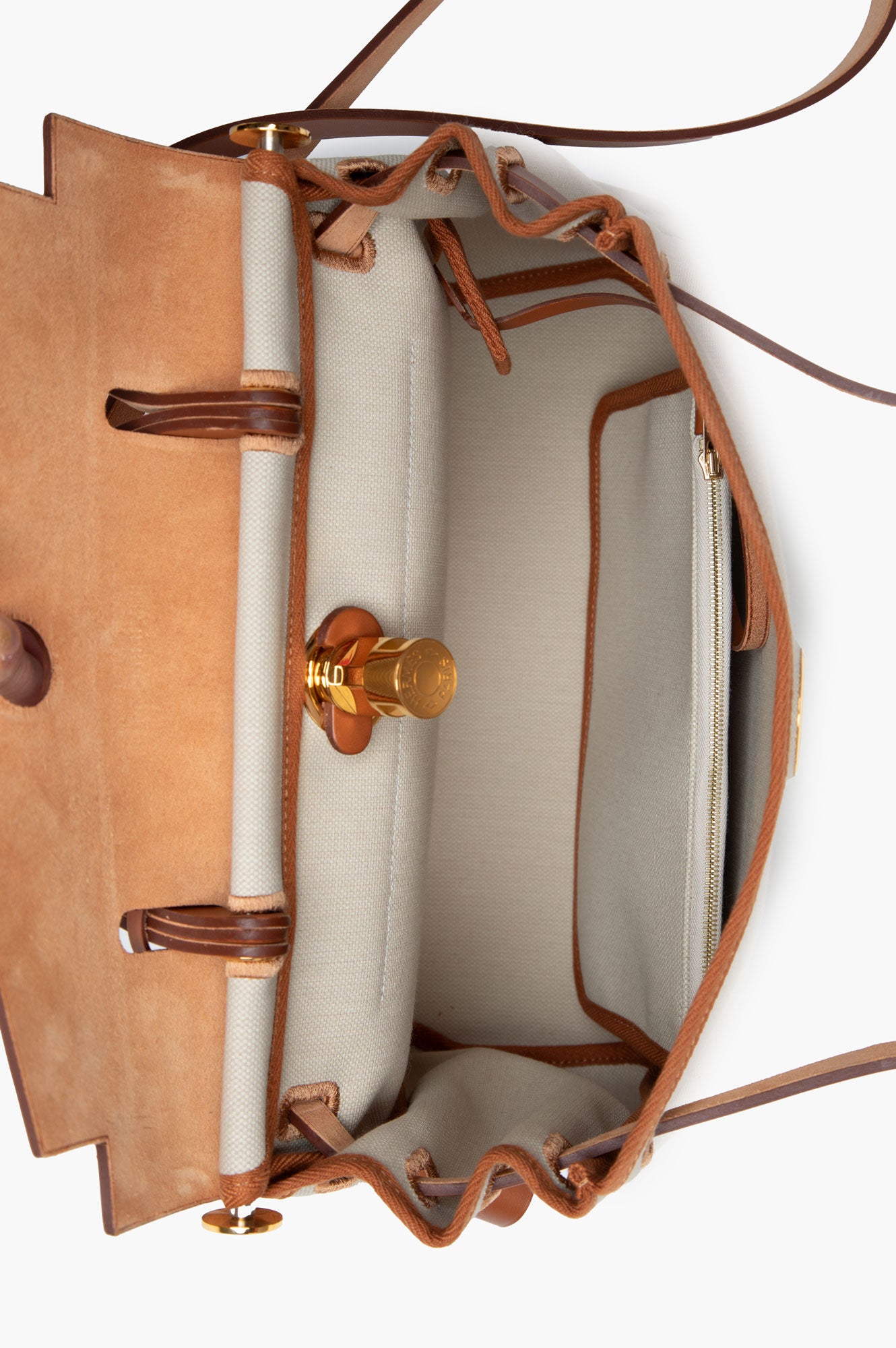 Hermes Toile Militaire & Vache Hunter Herbag Zip 31