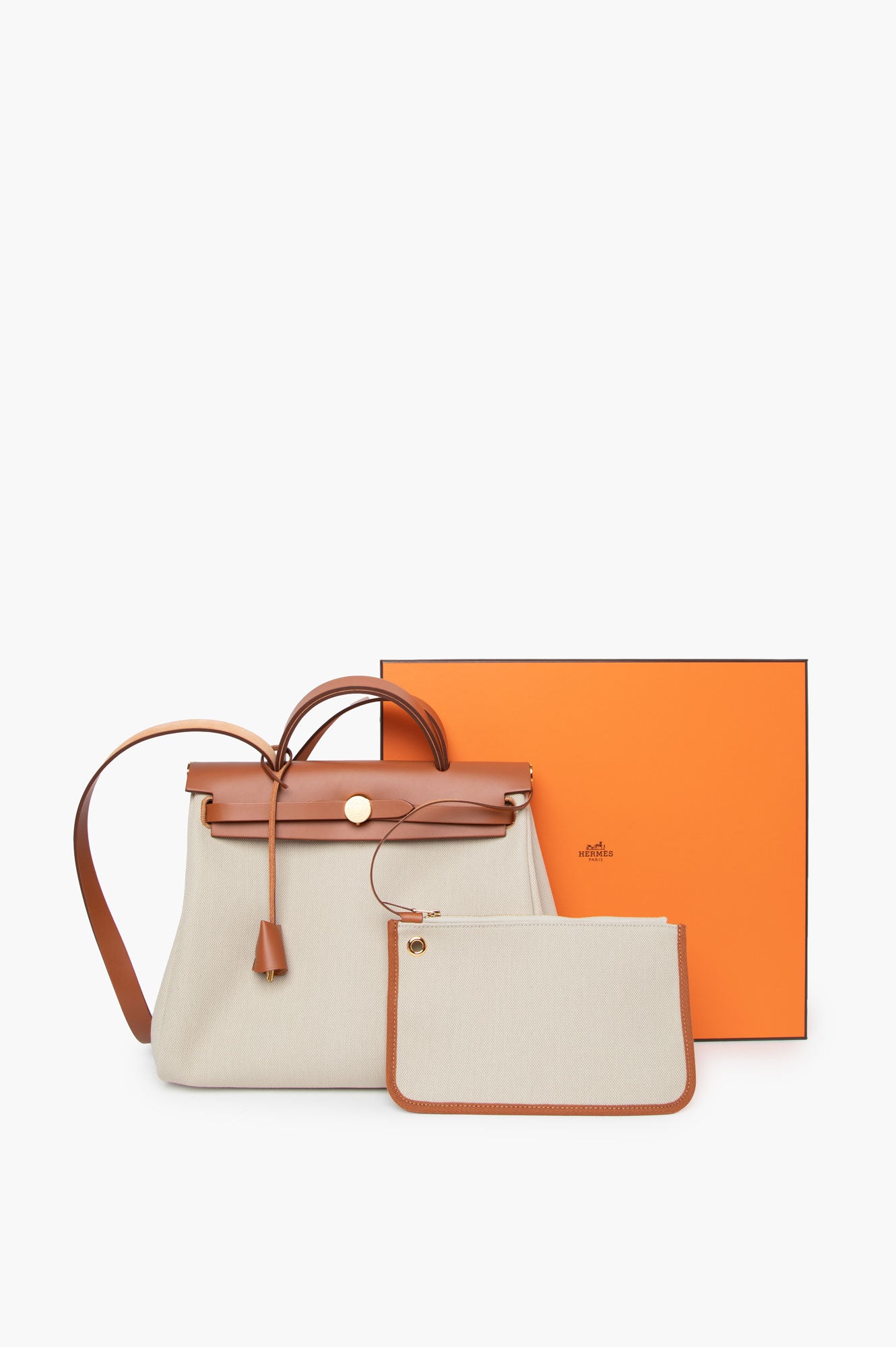 Hermes Toile Militaire & Vache Hunter Herbag Zip 31