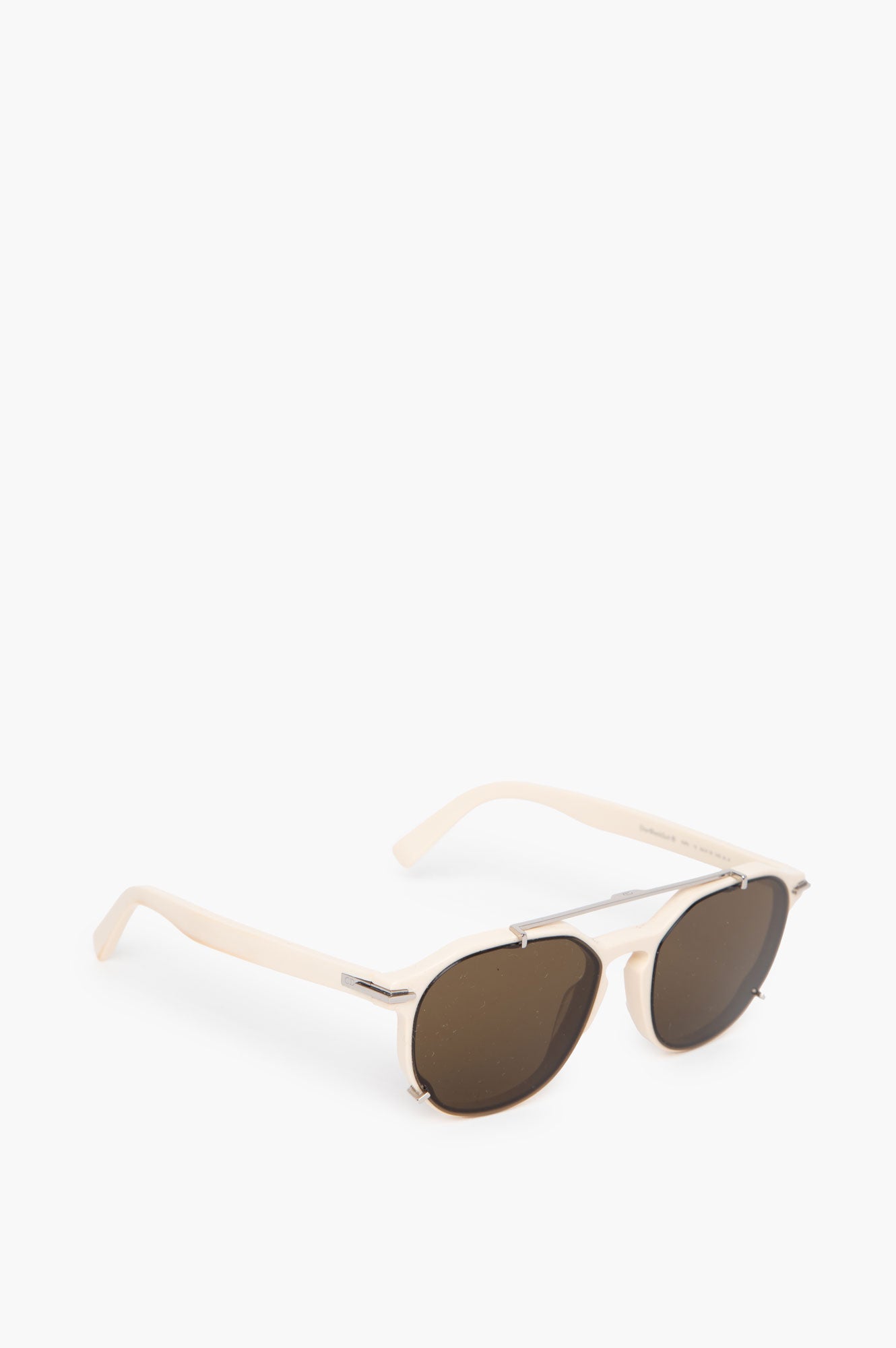 Christian Dior Round White Sunglasses