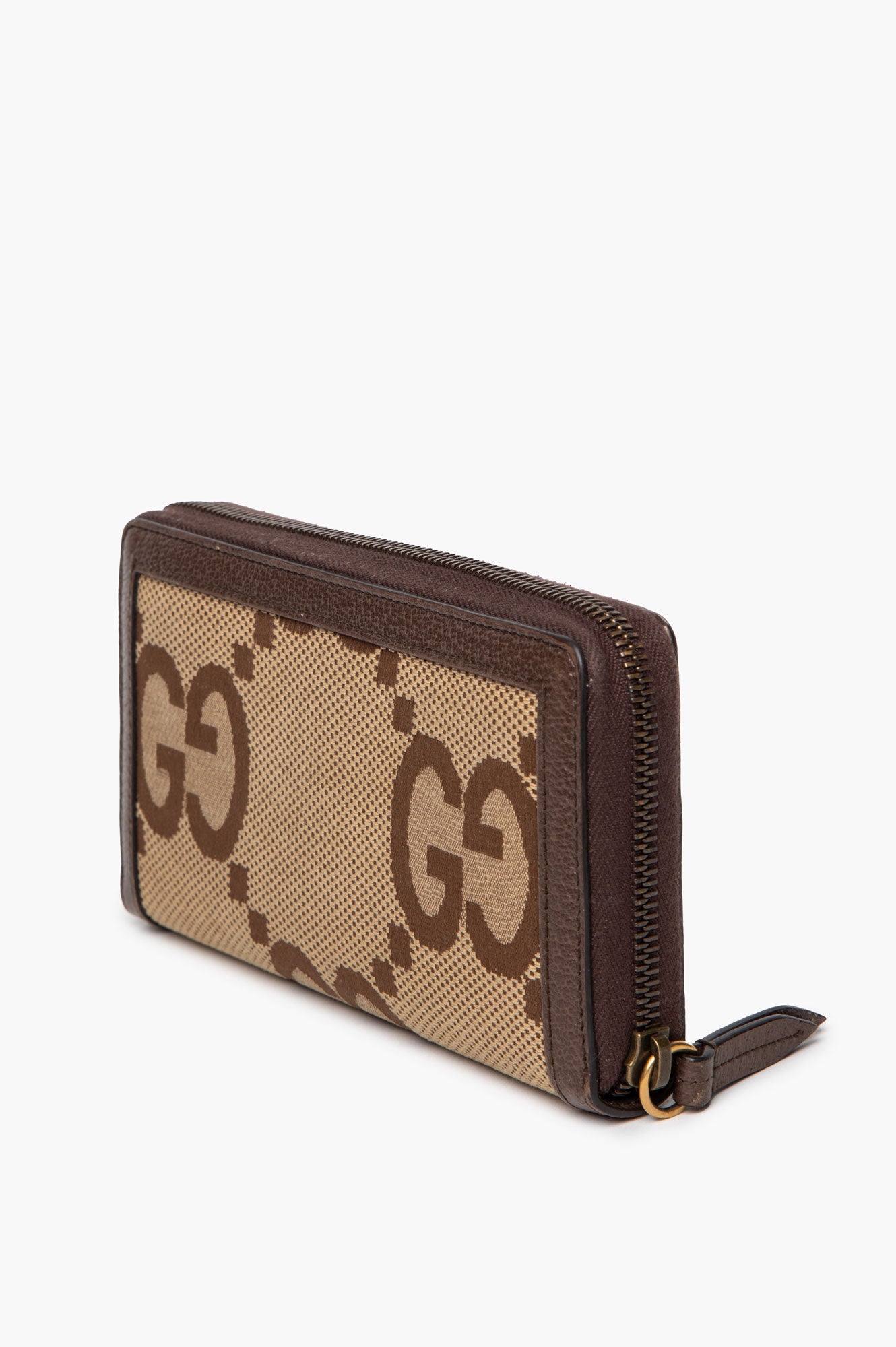Gucci Camel/Ebony GG Canvas Diana Wallet