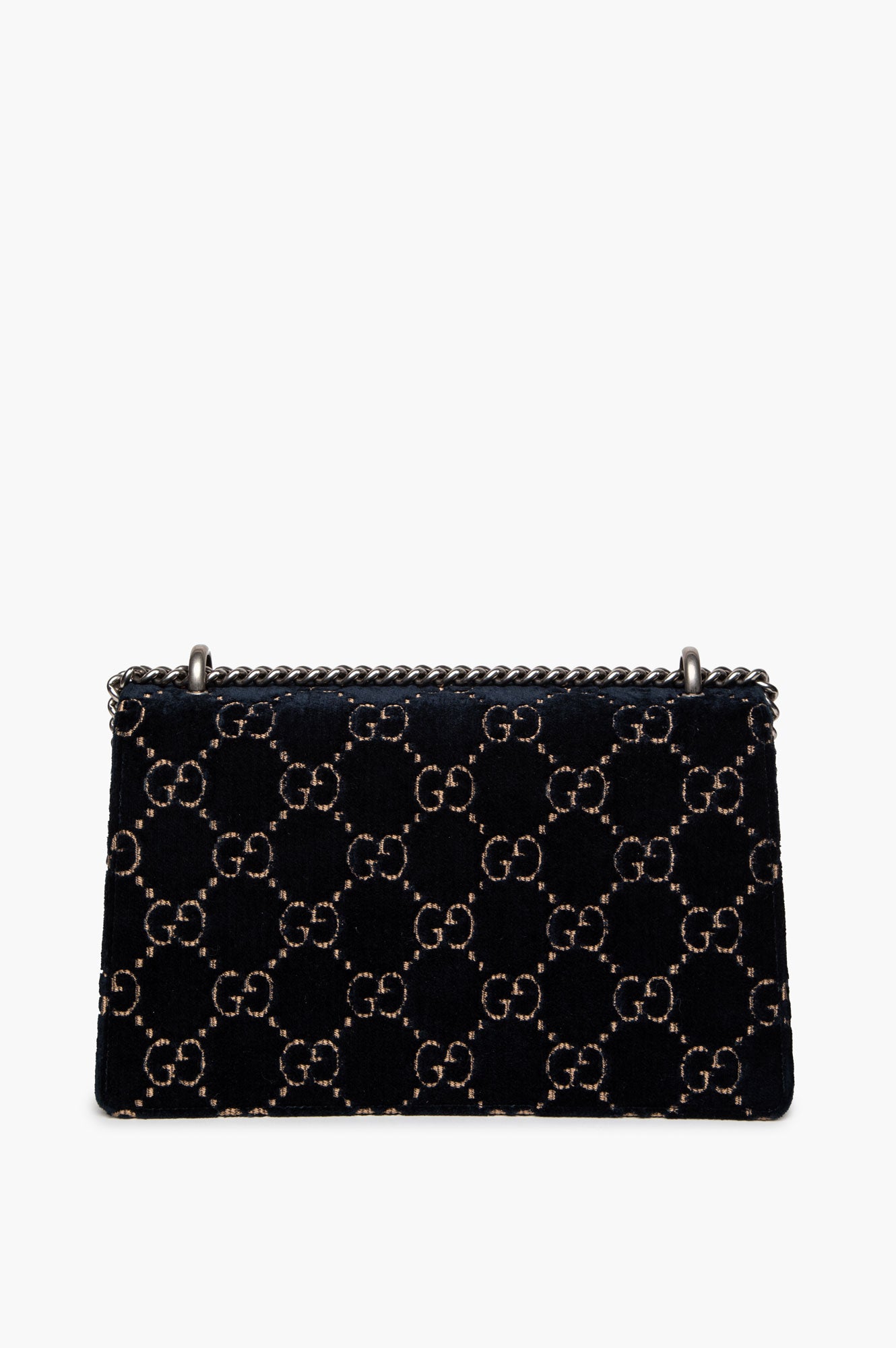 Gucci Medium Dark Blue GG Velvet Dionysus Shoulder Bag