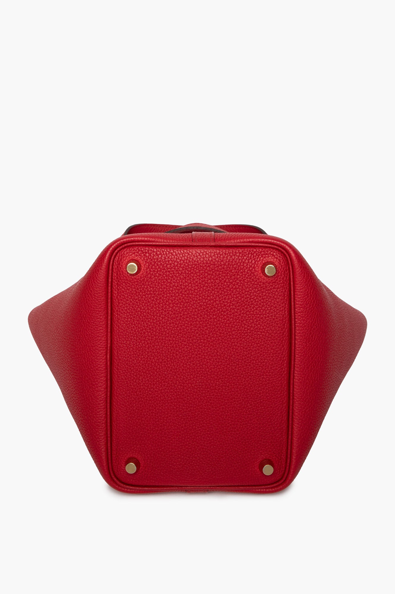 Hermès Rouge Piment Togo Gold Hardware Picotin Lock 18 PM