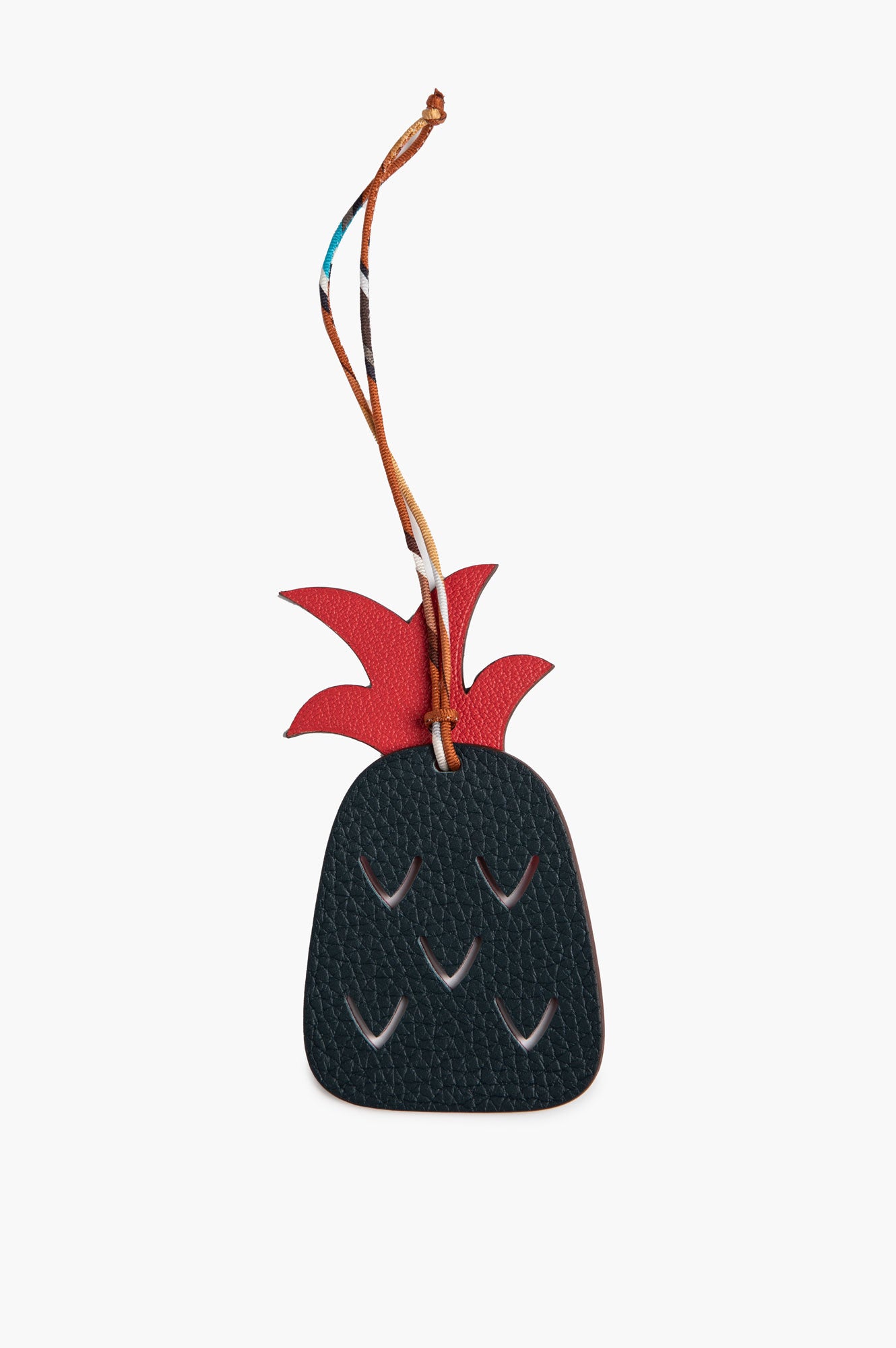 Hermès Red Leather Petit h Pineapple Bag Charm