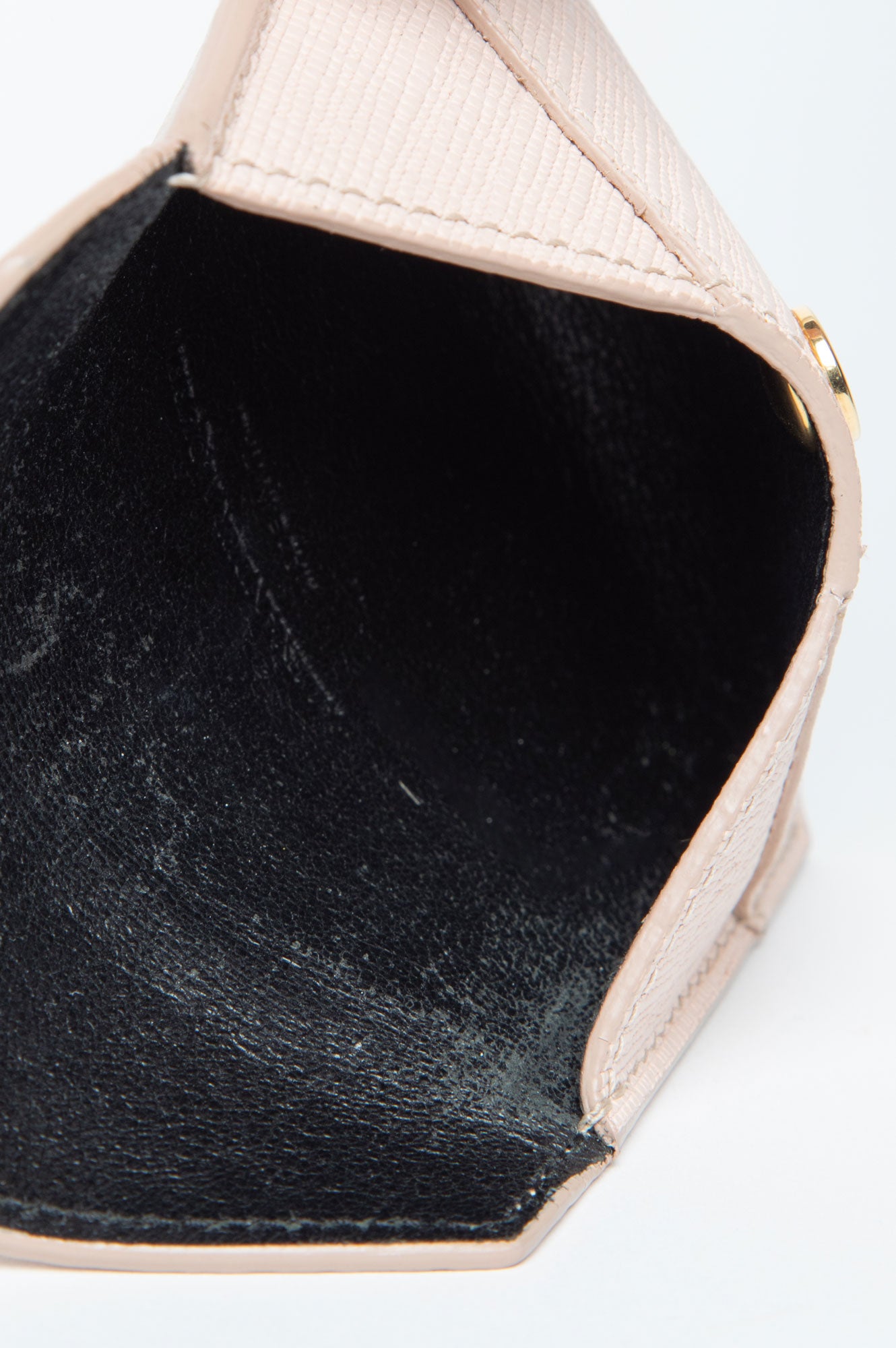 Alexander McQueen Light Pink Embossed Leather Envelope Skull Cardholder