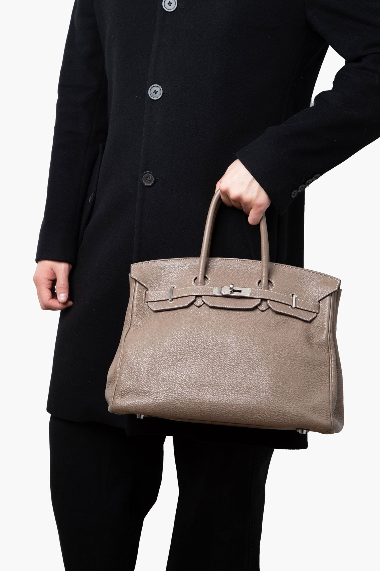 Hermes Taupe Birkin 35 Togo Leather
