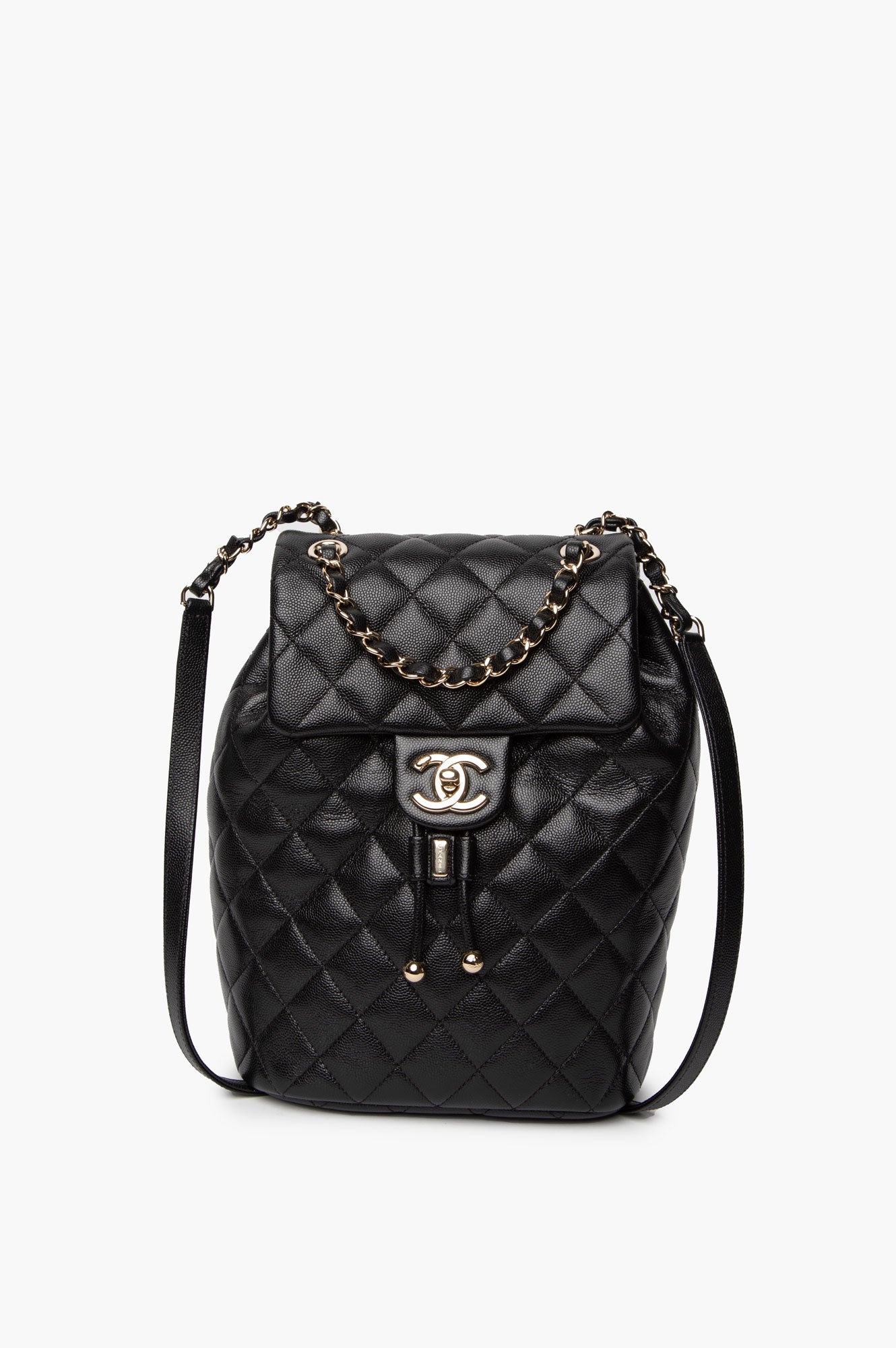 Chanel Black Caviar Quilted Urban Spirit Backpack