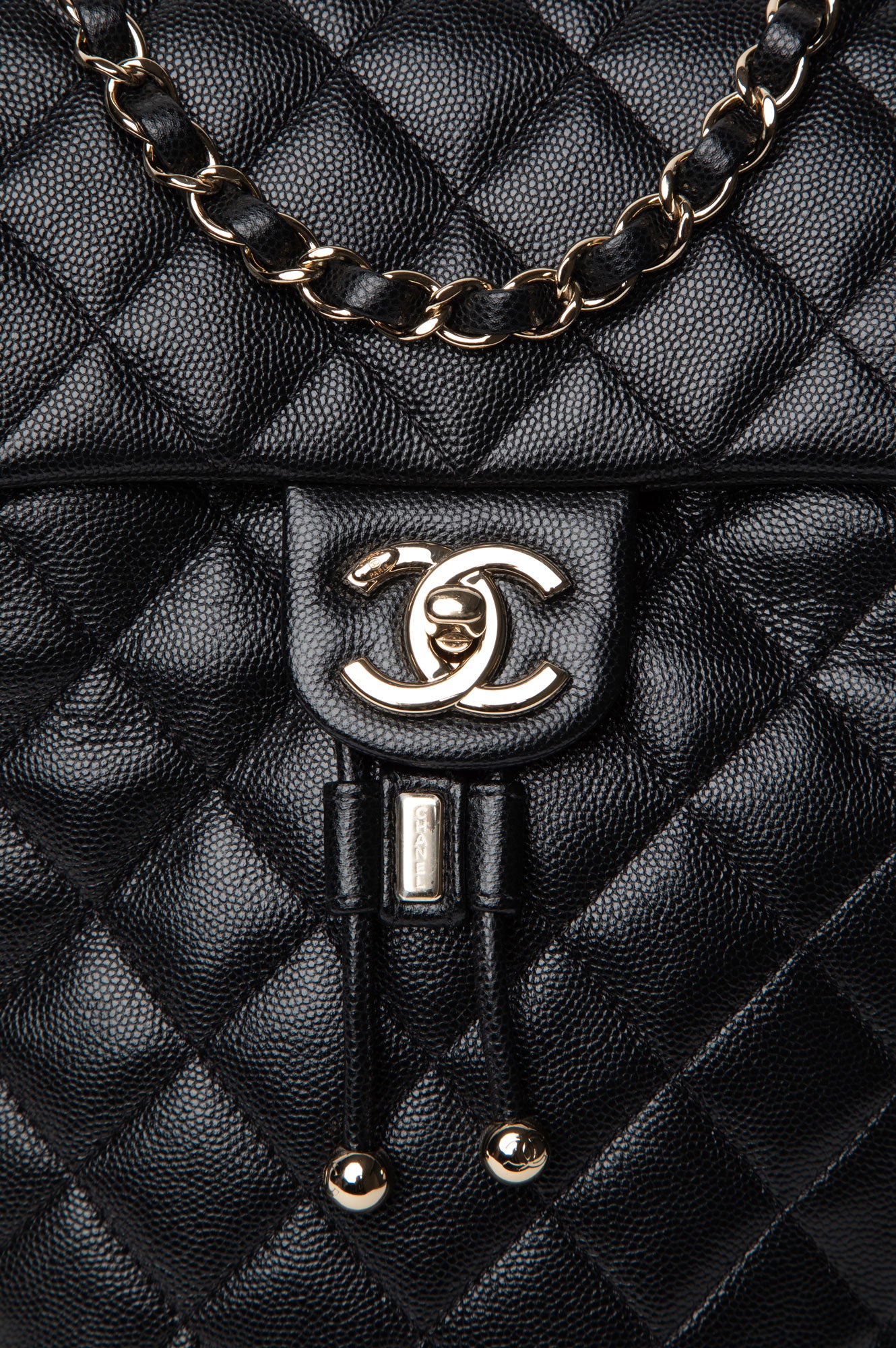 Chanel Black Caviar Quilted Urban Spirit Backpack