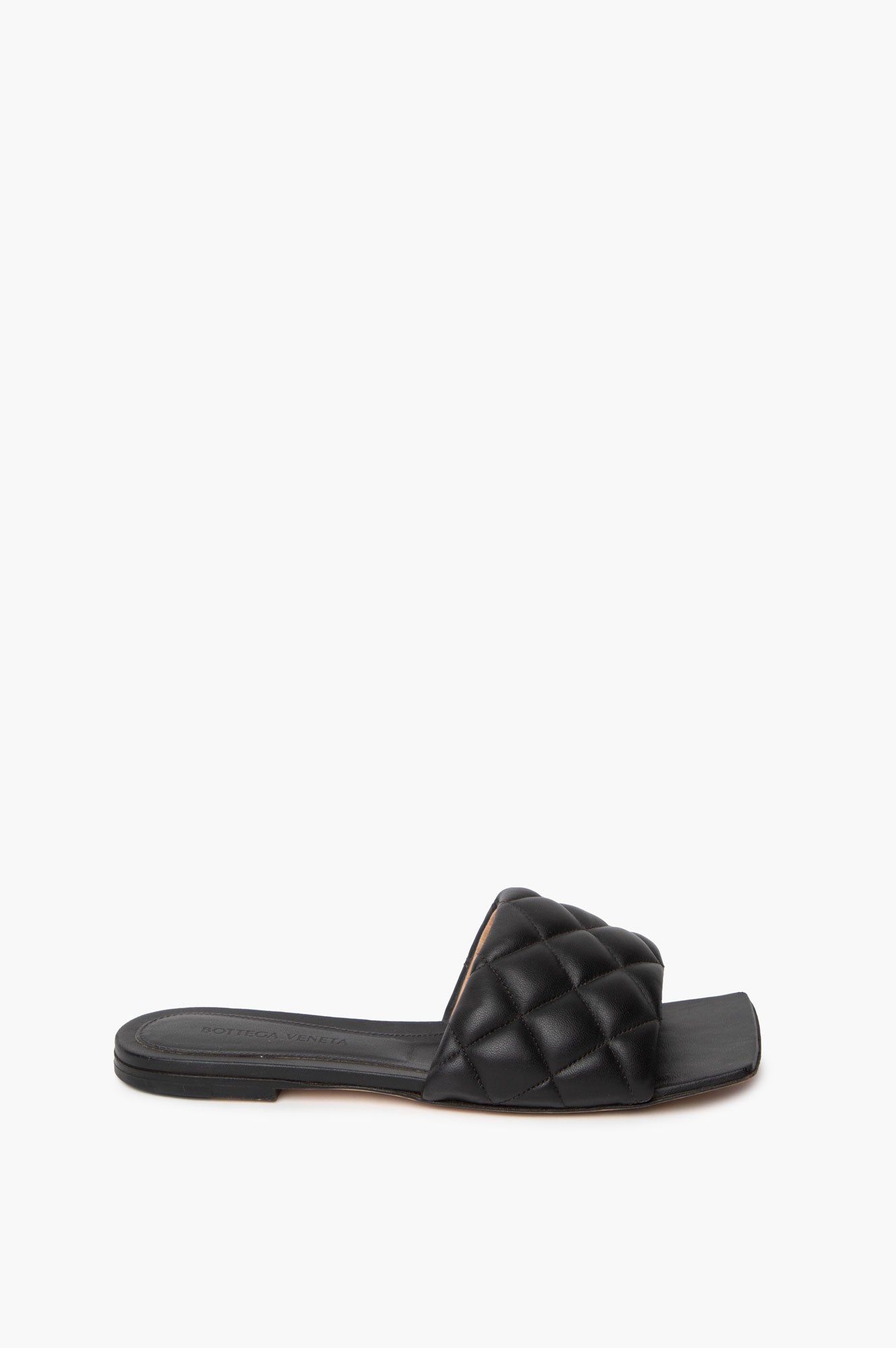 Bottega Veneta Quilted Padded Black Slides Size 37