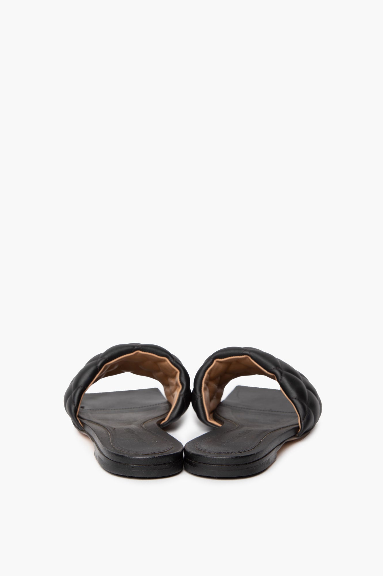 Bottega Veneta Quilted Padded Black Slides Size 37