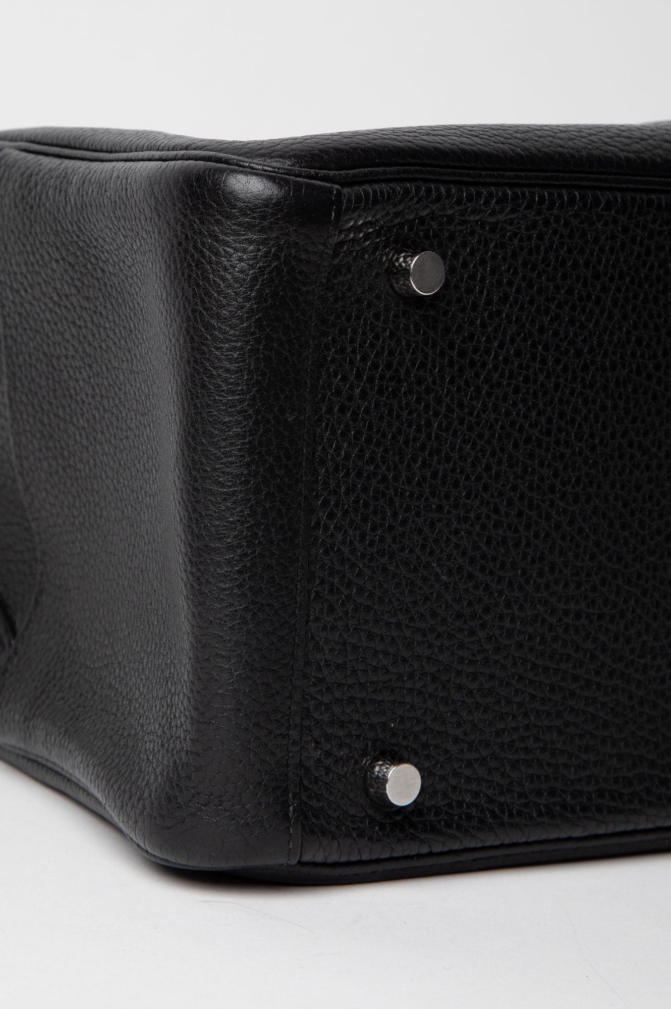 Hermes 2015 Black Clemence SHW Lindy 30 Shoulder Bag