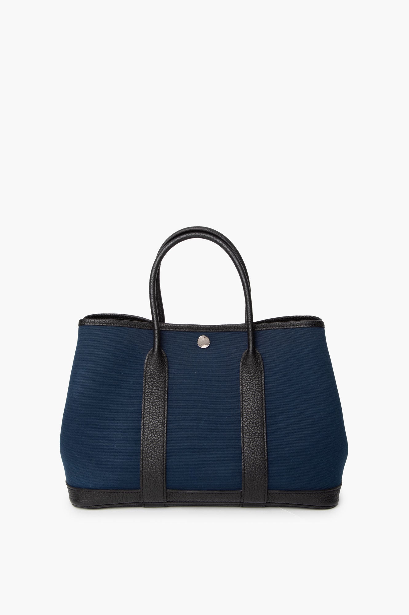 Hermes 2018 Blue Garden Party 30 Canvas Tote Bag