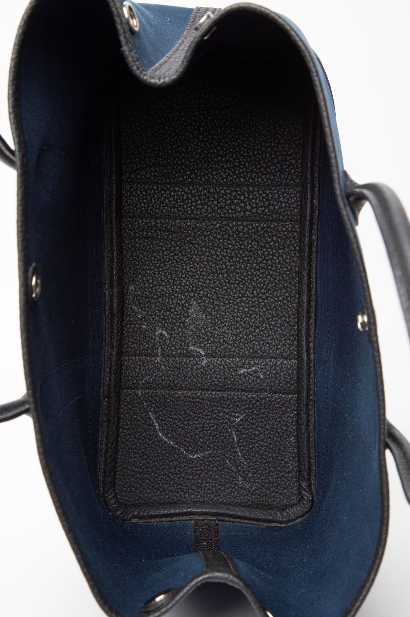 Hermes 2018 Blue Garden Party 30 Canvas Tote Bag