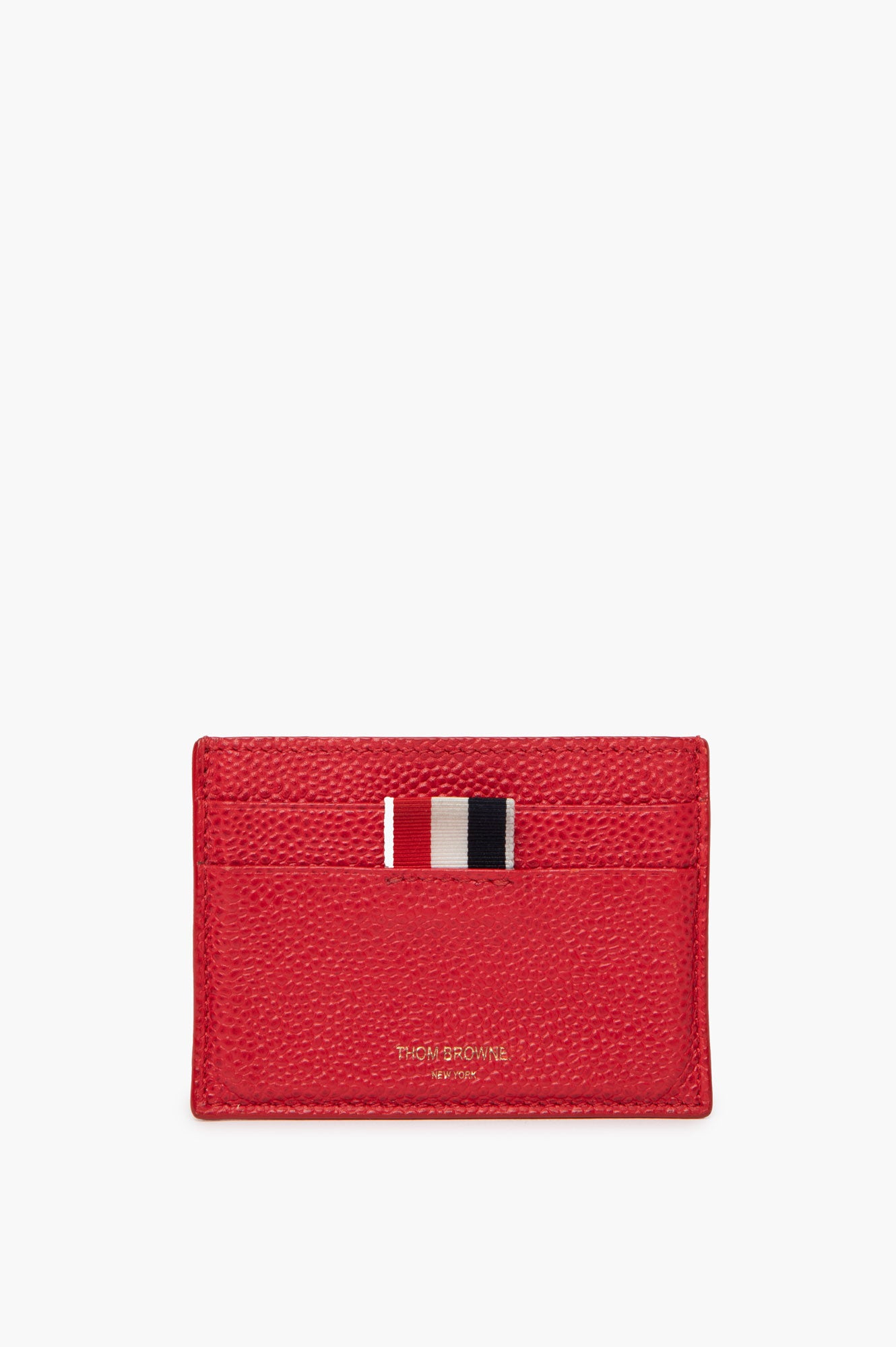 Thom Browne Red Pebbled Cardholder