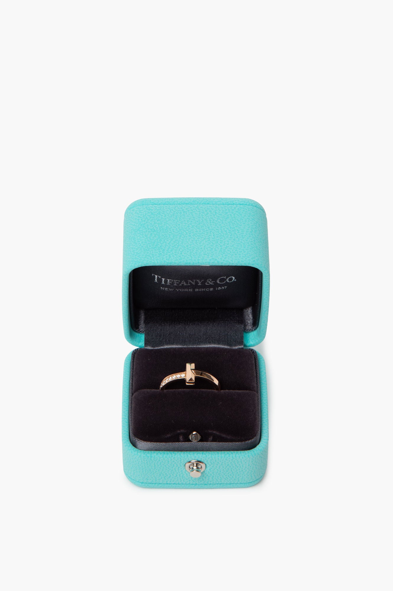 Tiffany T1 Rose Gold Diamond Ring Size 6