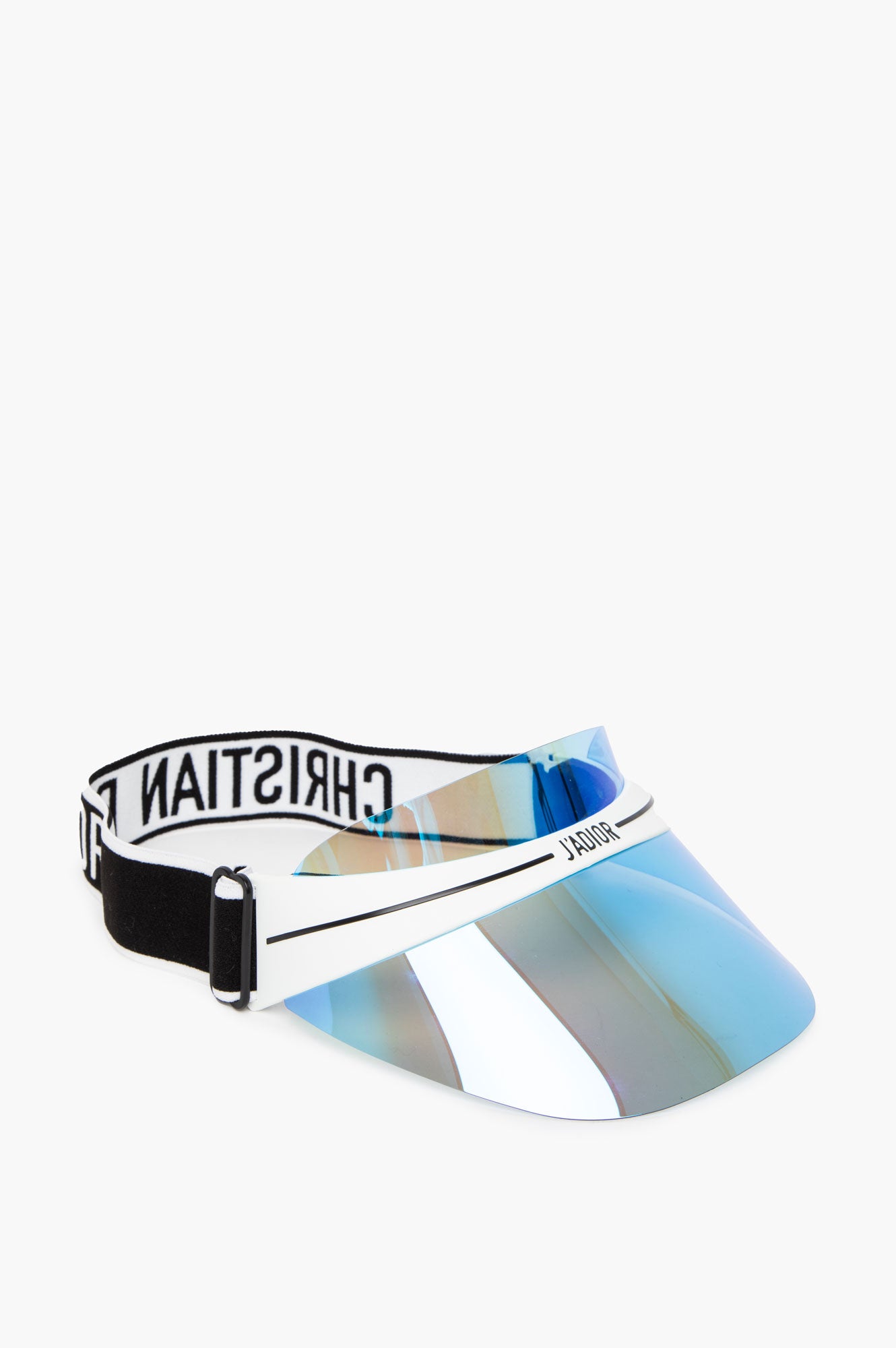 Christian Dior White/Iridescent Blue Reflective Visor